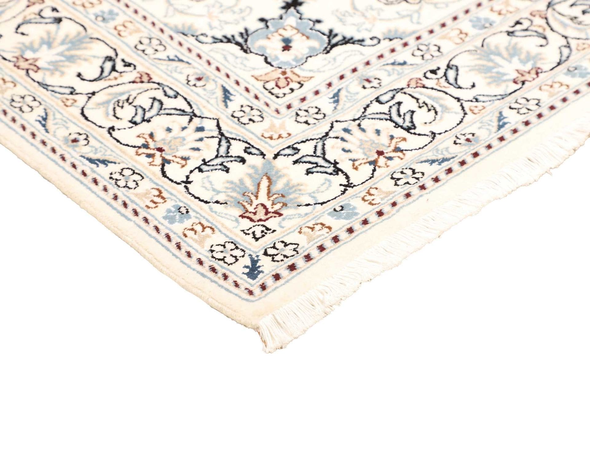nain-teppich-147-x-198cm-florale-muster-handgeknupft-perserteppich-4 Handgeknüpfter Nain Perserteppich, 147 × 198 cm, Wolle