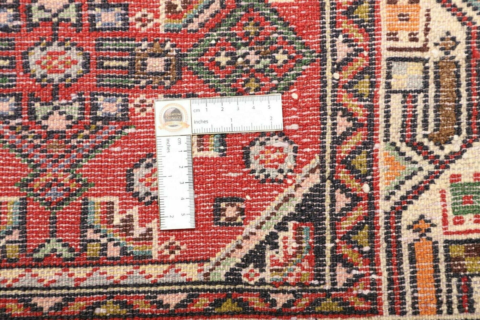Handgeknüpfter Hamadan Herati Perserteppich, 89 × 135 cm, Wolle