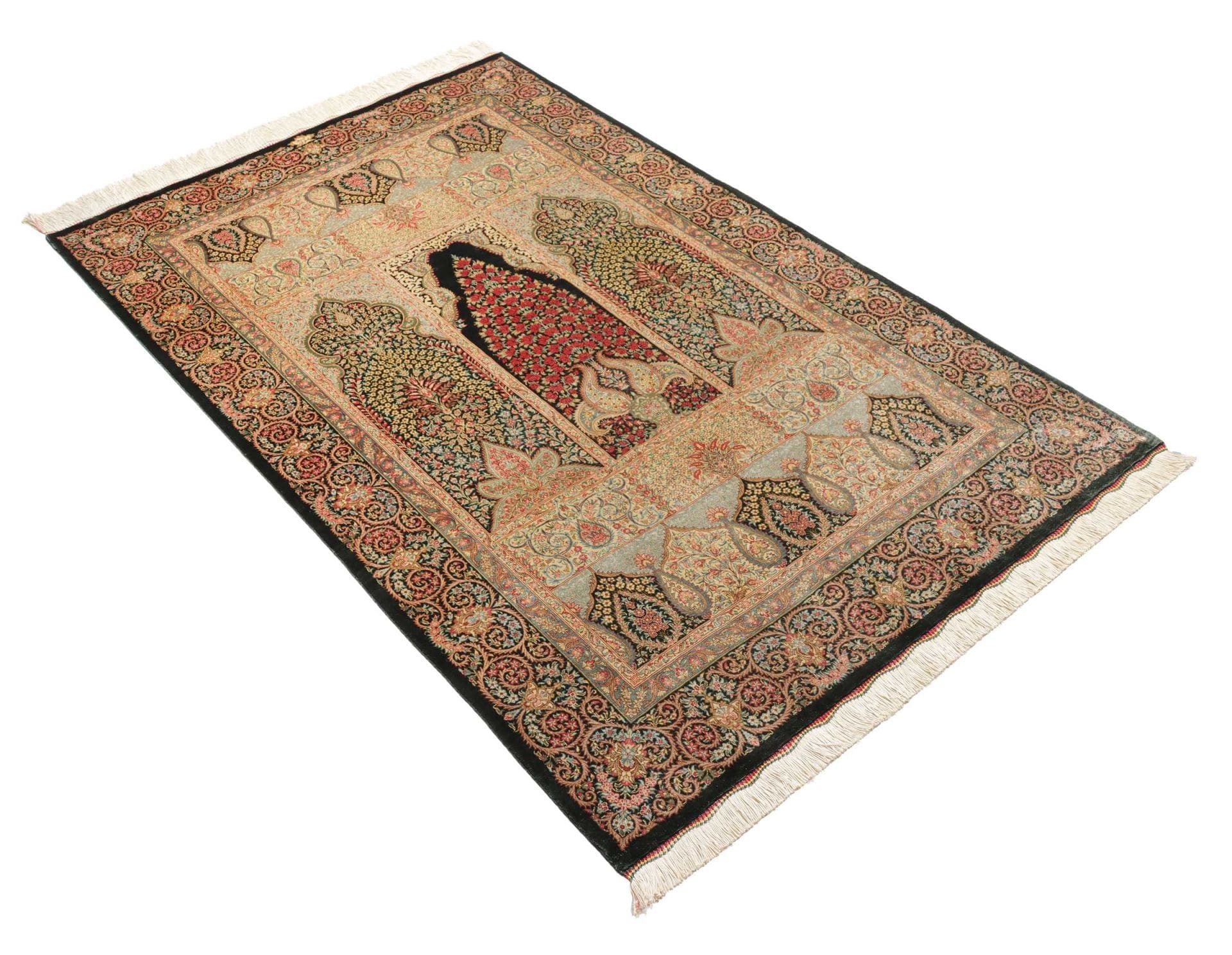 Ghom Perserteppich aus Iran, 101 × 158 cm