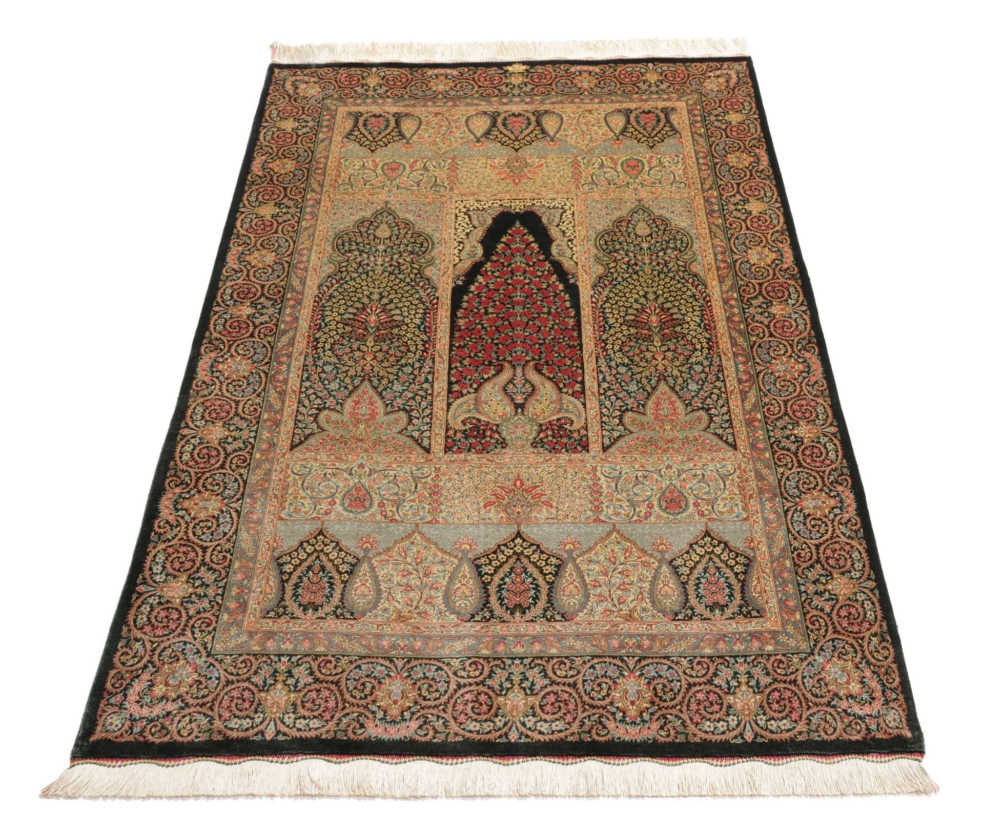Ghom Perserteppich aus Iran, 101 × 158 cm