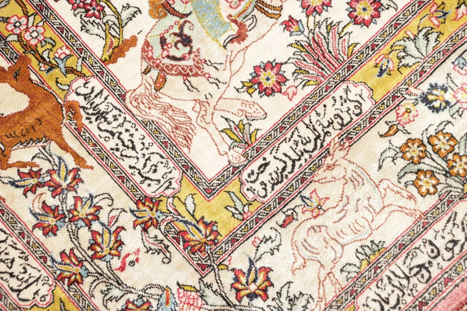 Ghom Perserteppich aus Iran, 101 × 150 cm