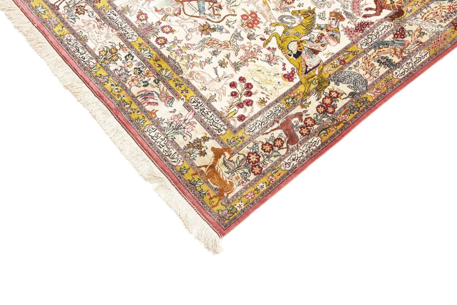 Ghom Perserteppich aus Iran, 101 × 150 cm