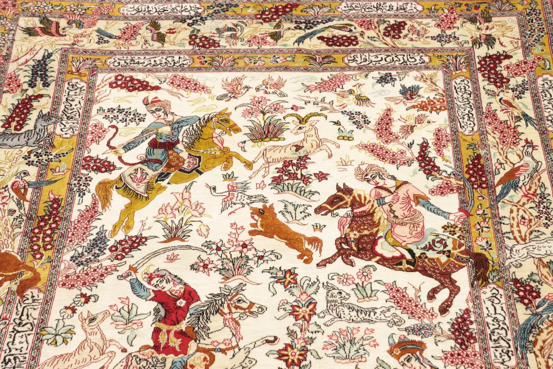 Ghom Perserteppich aus Iran, 101 × 150 cm