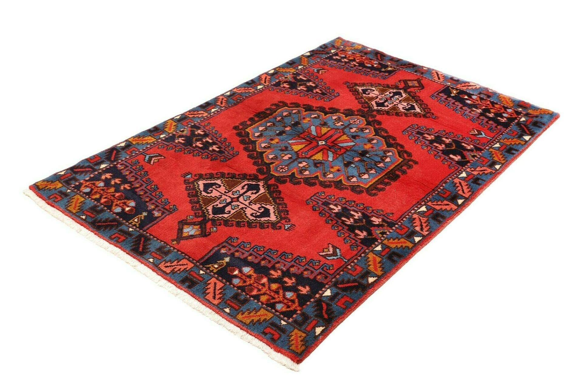 Handgeknüpfter Hamadan Perserteppich 114 × 165 cm