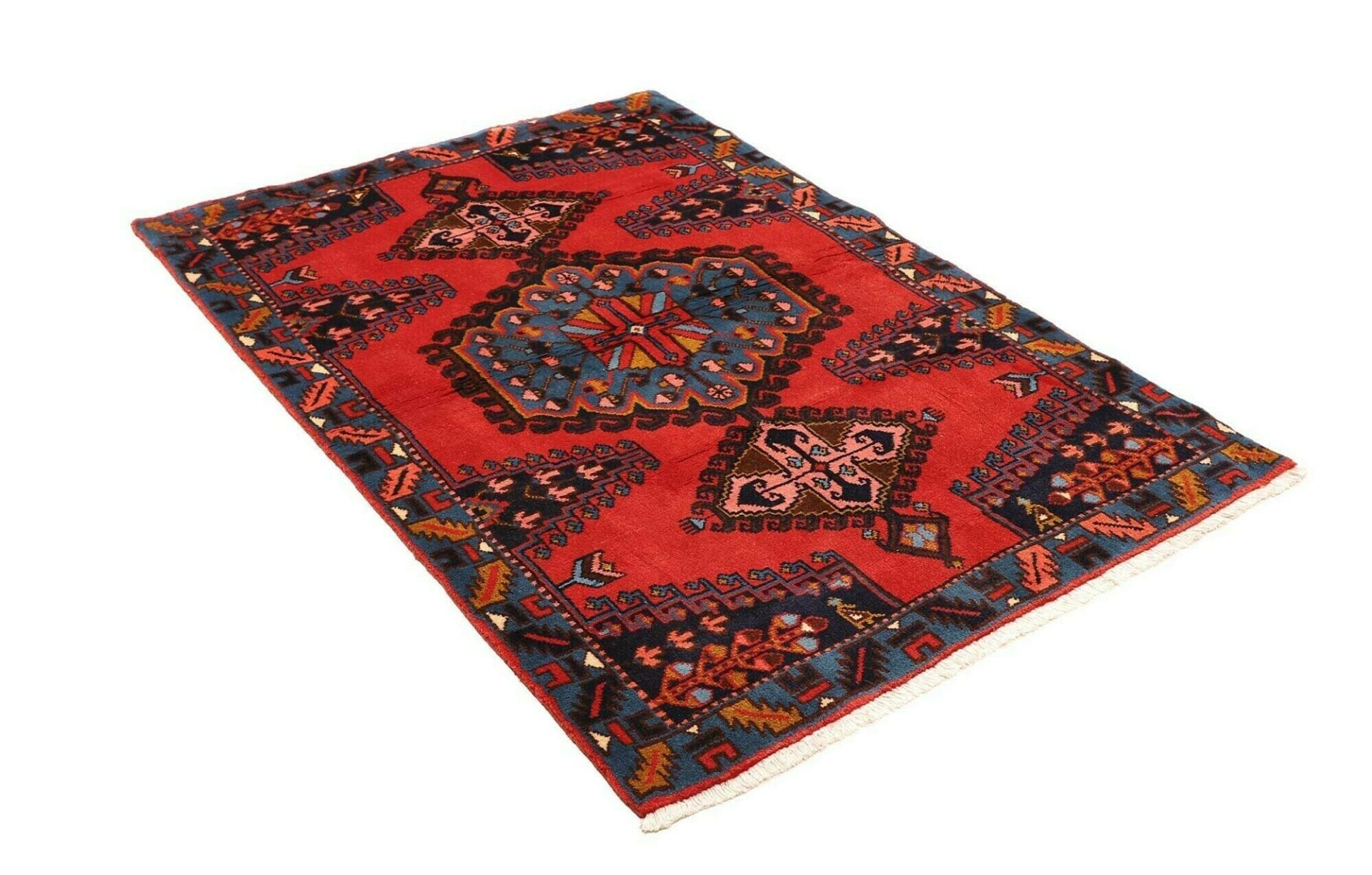 Handgeknüpfter Hamadan Perserteppich 114 × 165 cm