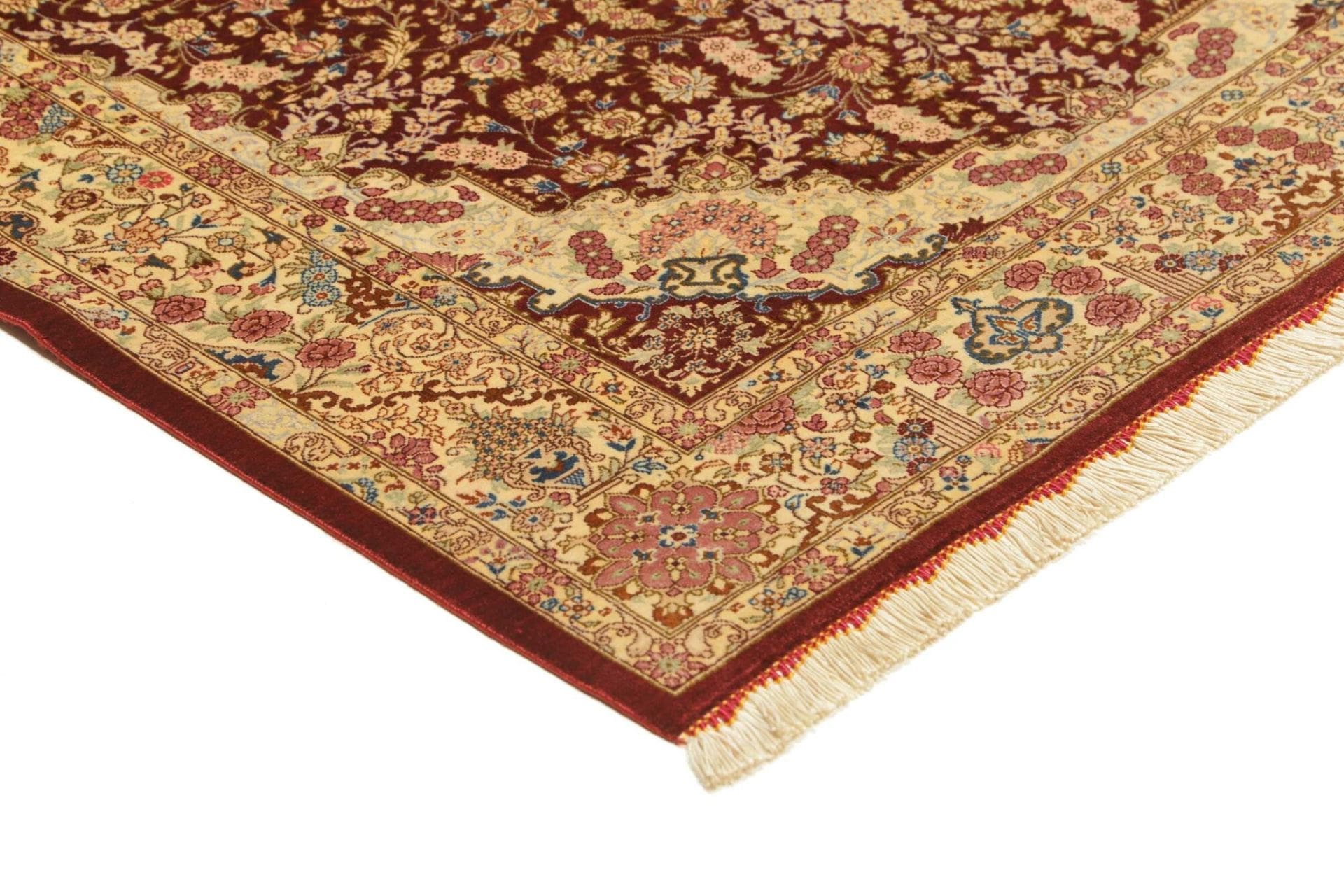 Ghom Perserteppich 104 × 150 cm aus Seide, handgeknüpft