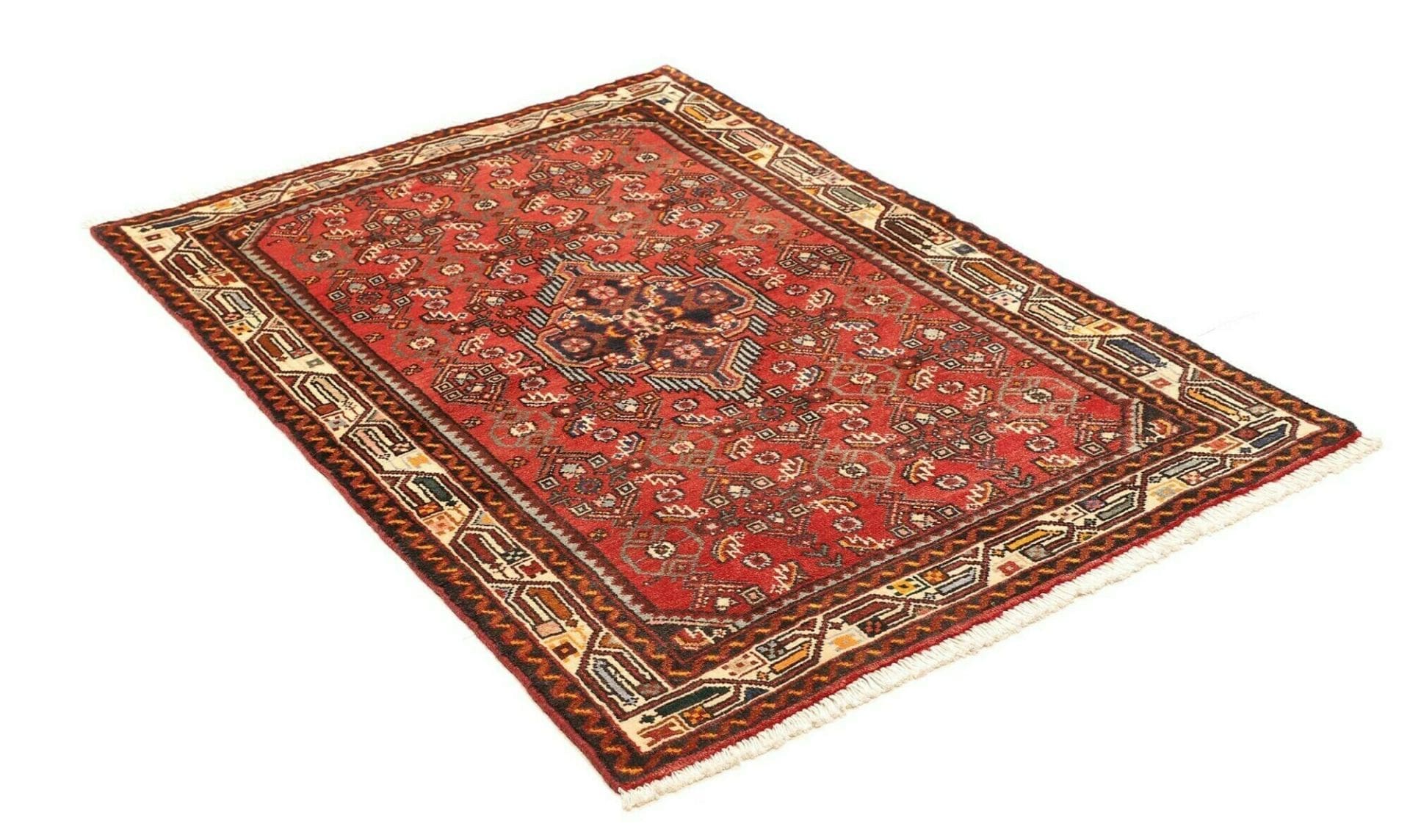 Hamadan Herati Perserteppich aus Iran, 105 × 140 cm