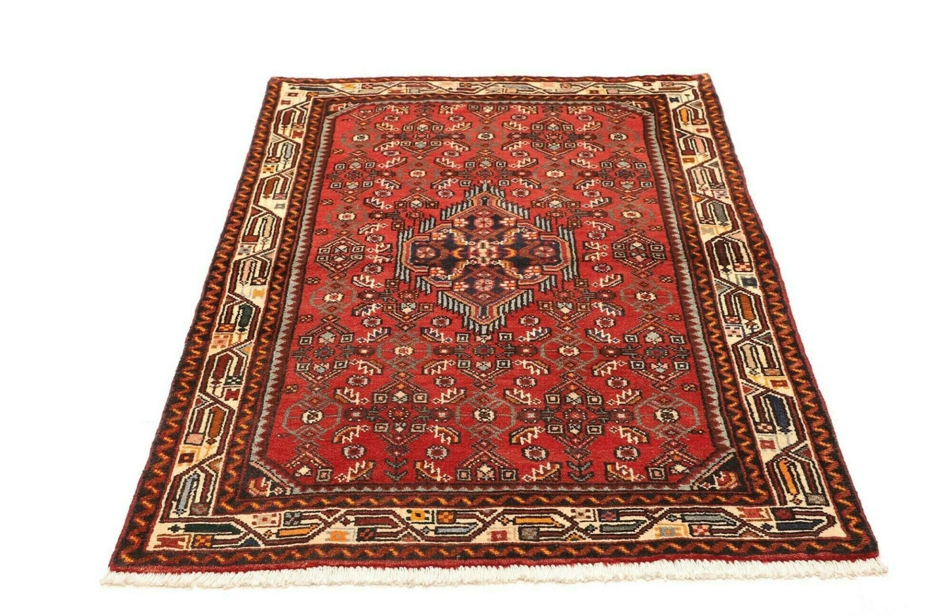 Hamadan Herati Perserteppich aus Iran, 105 × 140 cm