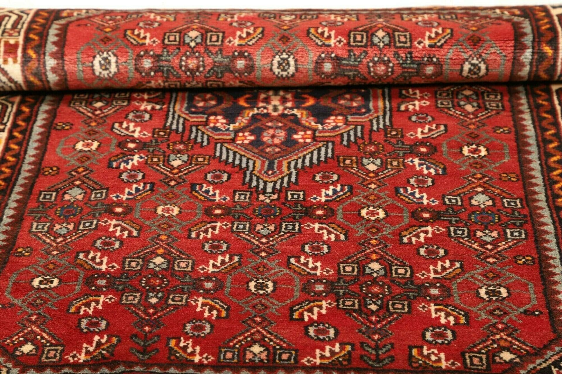 Hamadan Herati Perserteppich aus Iran, 105 × 140 cm