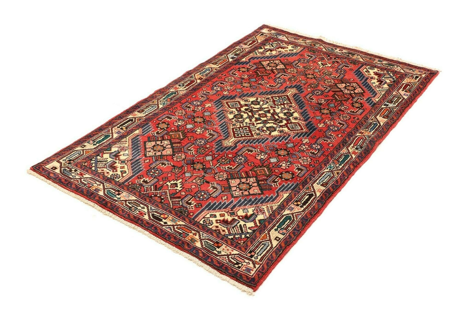 Handgeknüpfter Hamadan Perserteppich 103 × 158 cm