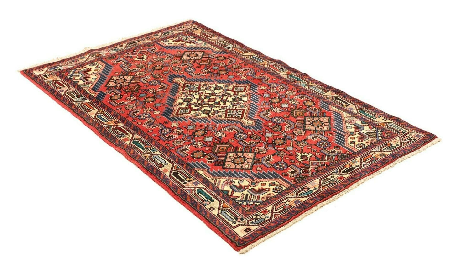 Handgeknüpfter Hamadan Perserteppich 103 × 158 cm