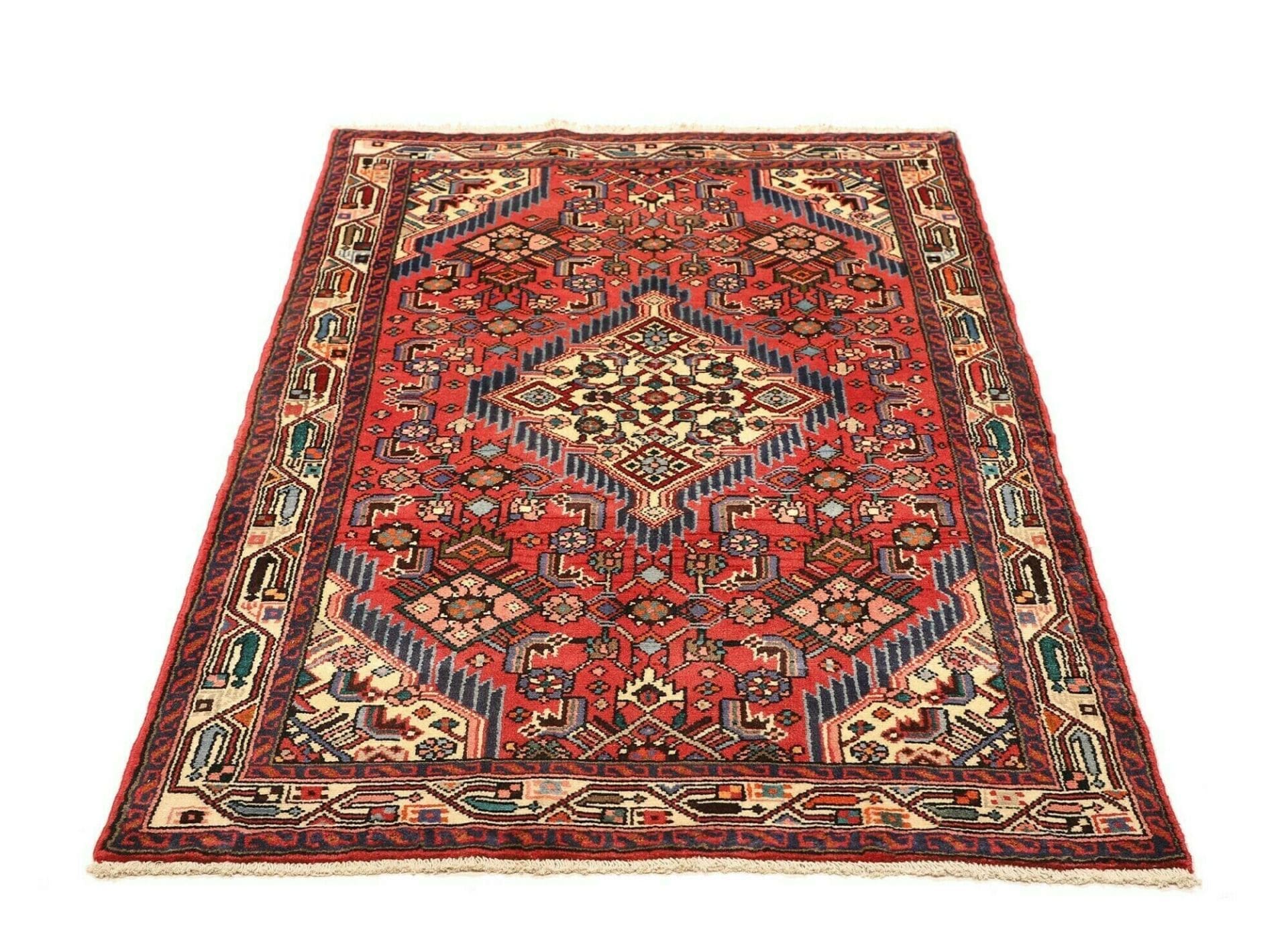 Handgeknüpfter Hamadan Perserteppich 103 × 158 cm