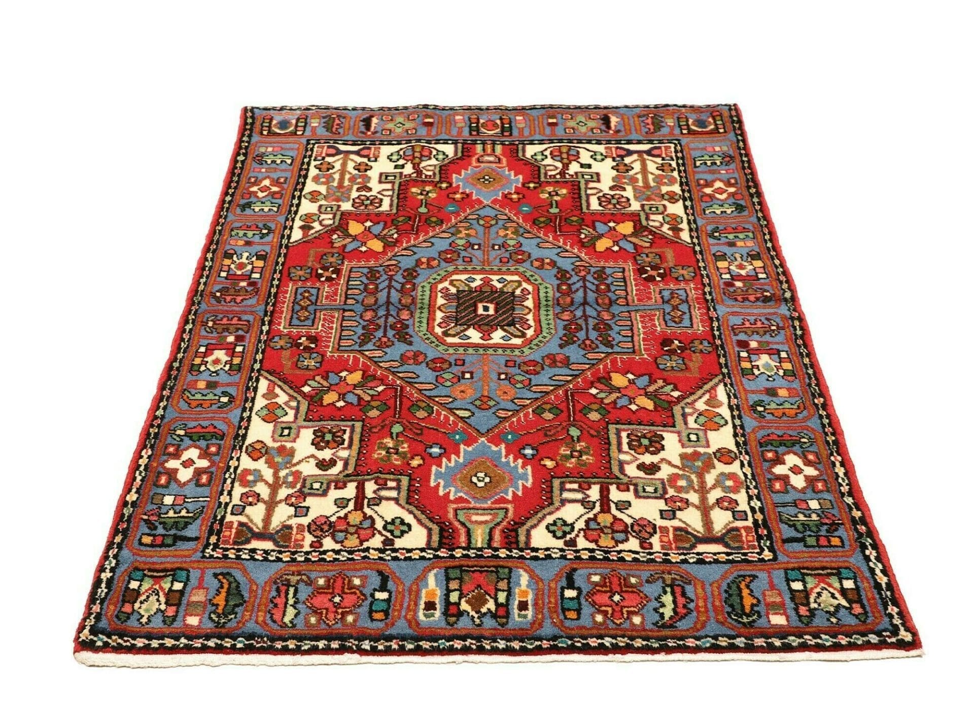Hamadan Herati Perserteppich 107 × 149 cm aus Wolle, handgeknüpft