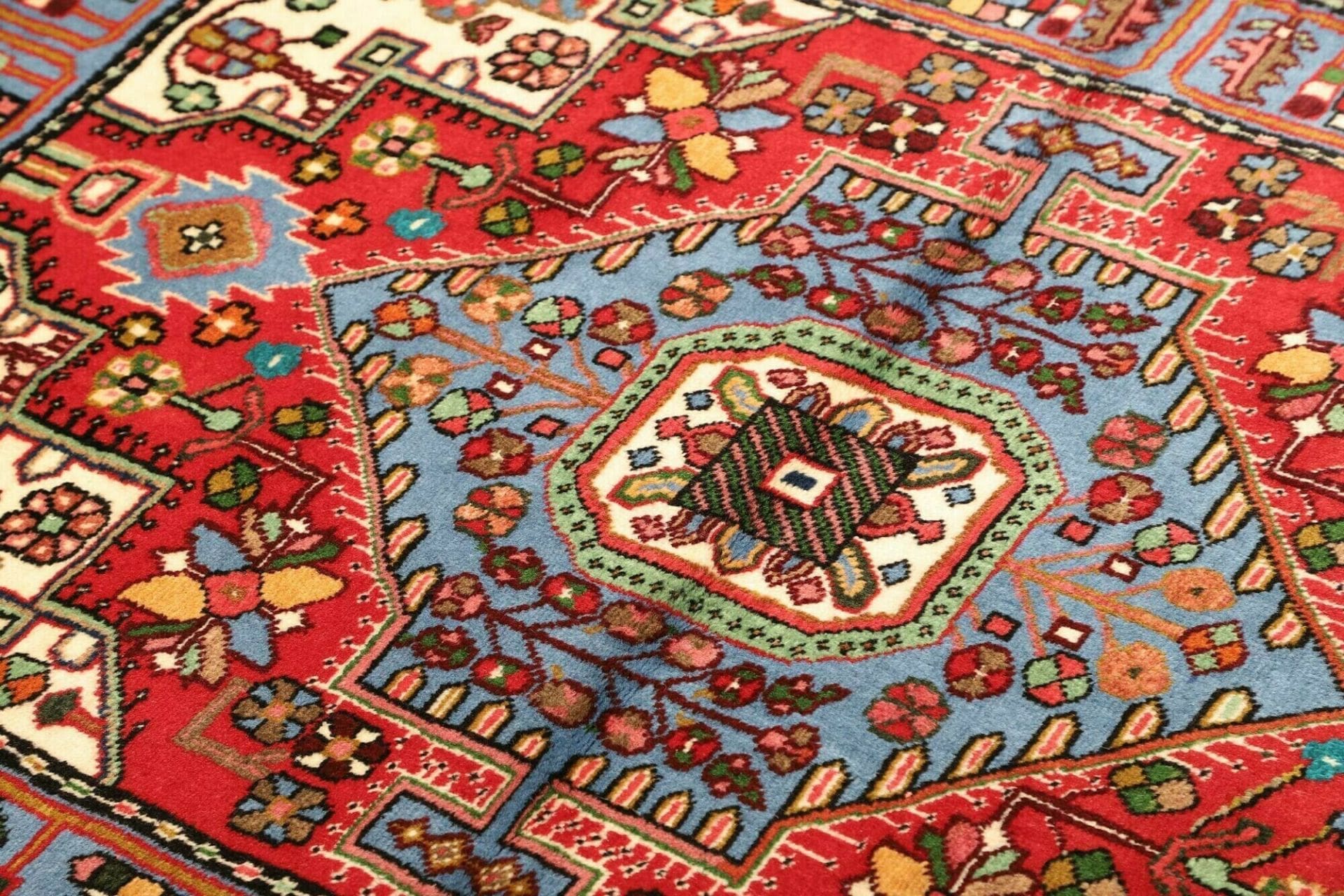 Hamadan Herati Perserteppich 107 × 149 cm aus Wolle, handgeknüpft