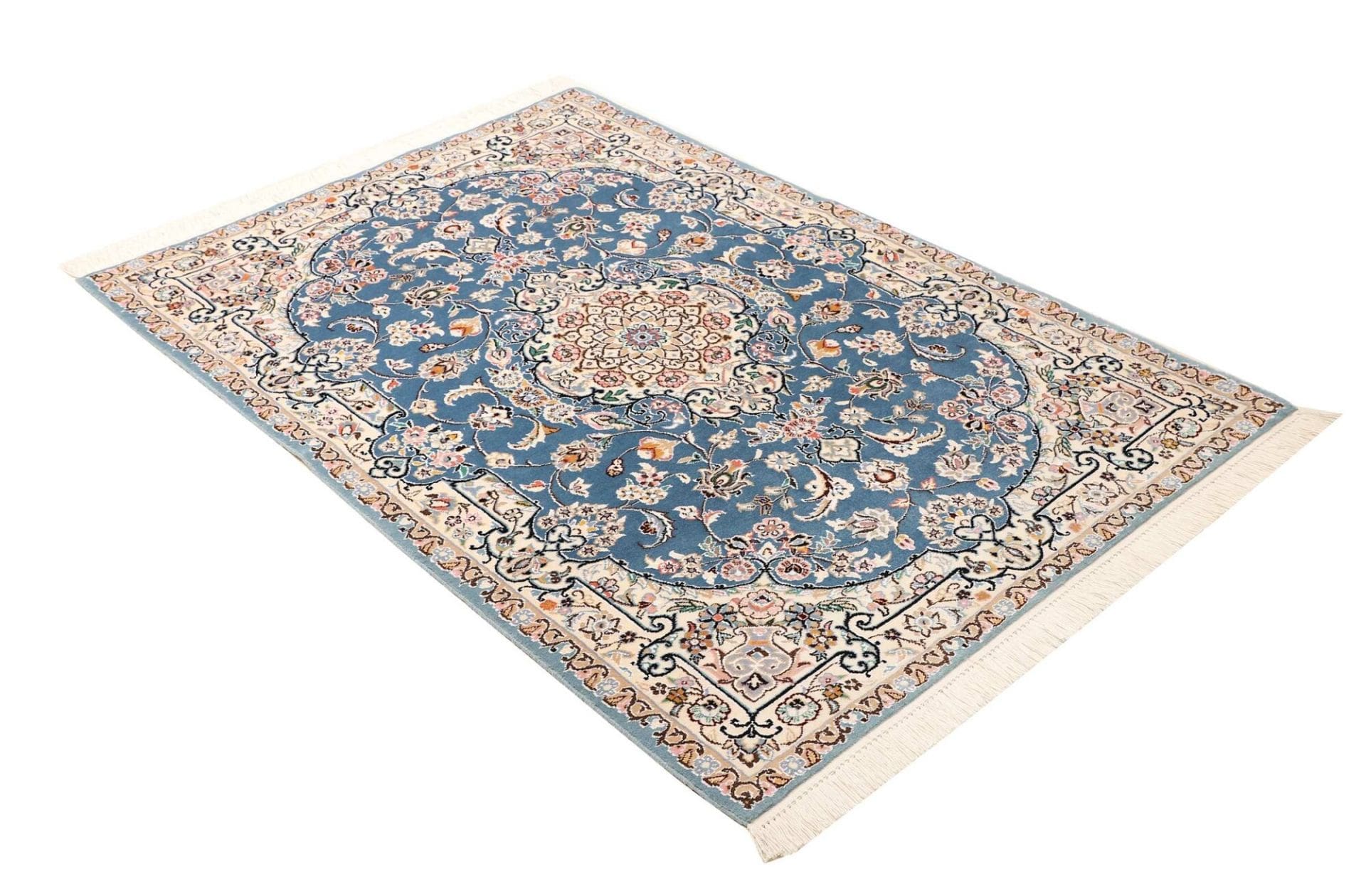 Handgeknüpfter Nain Perserteppich, 107 × 156 cm, Wolle