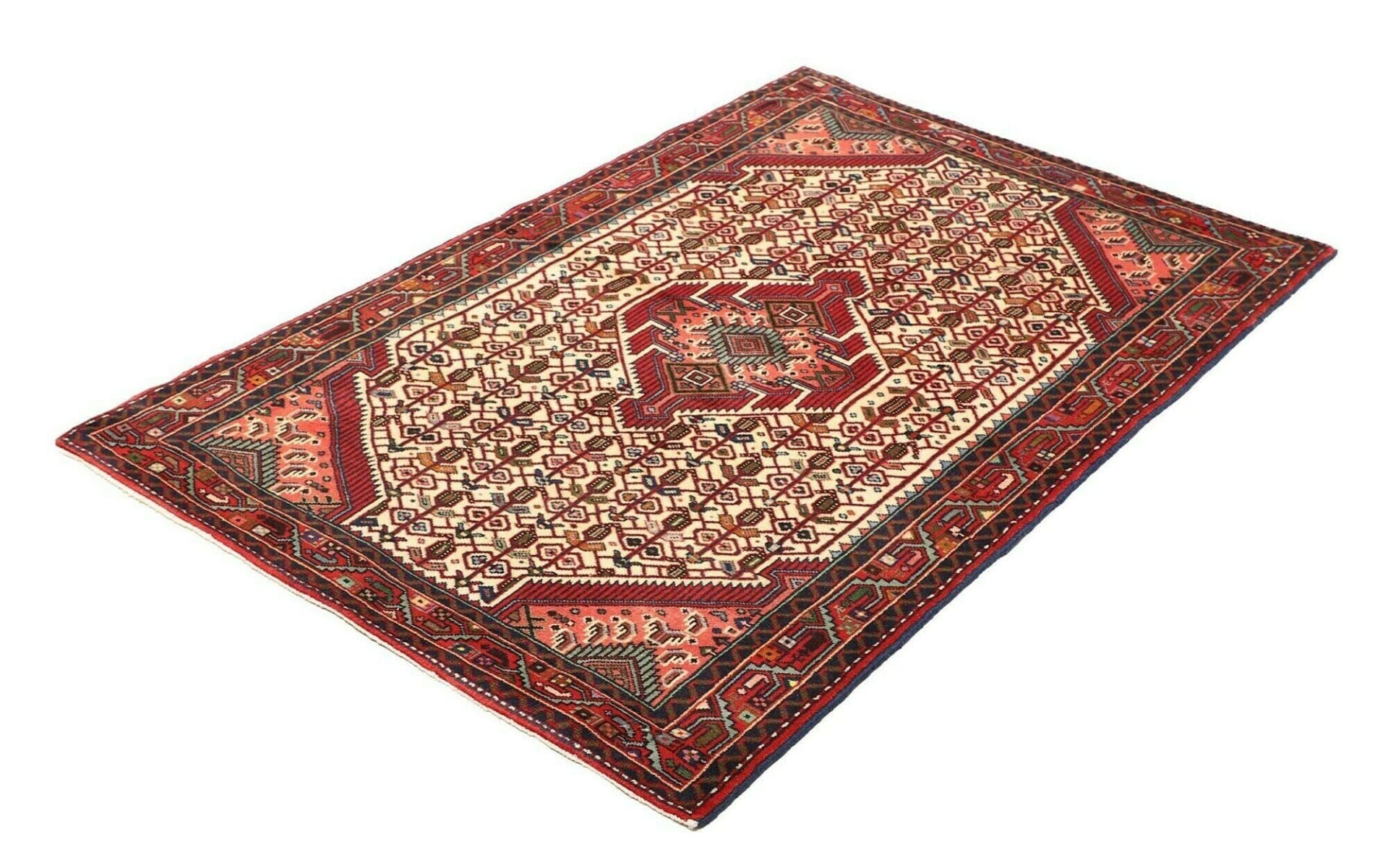 Hamadan Herati Perserteppich 106 × 152 cm aus Wolle, handgeknüpft