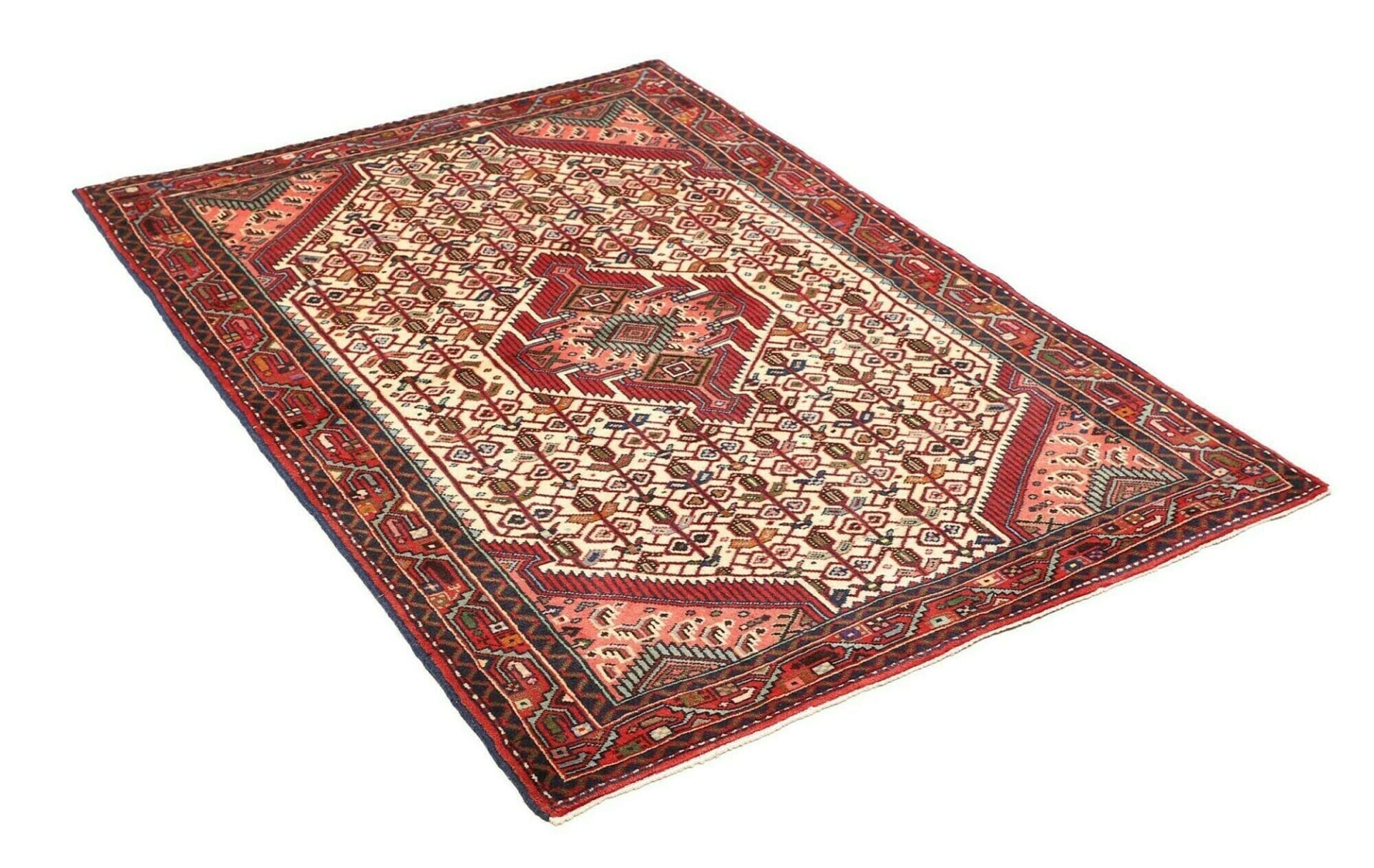 Hamadan Herati Perserteppich 106 × 152 cm aus Wolle, handgeknüpft