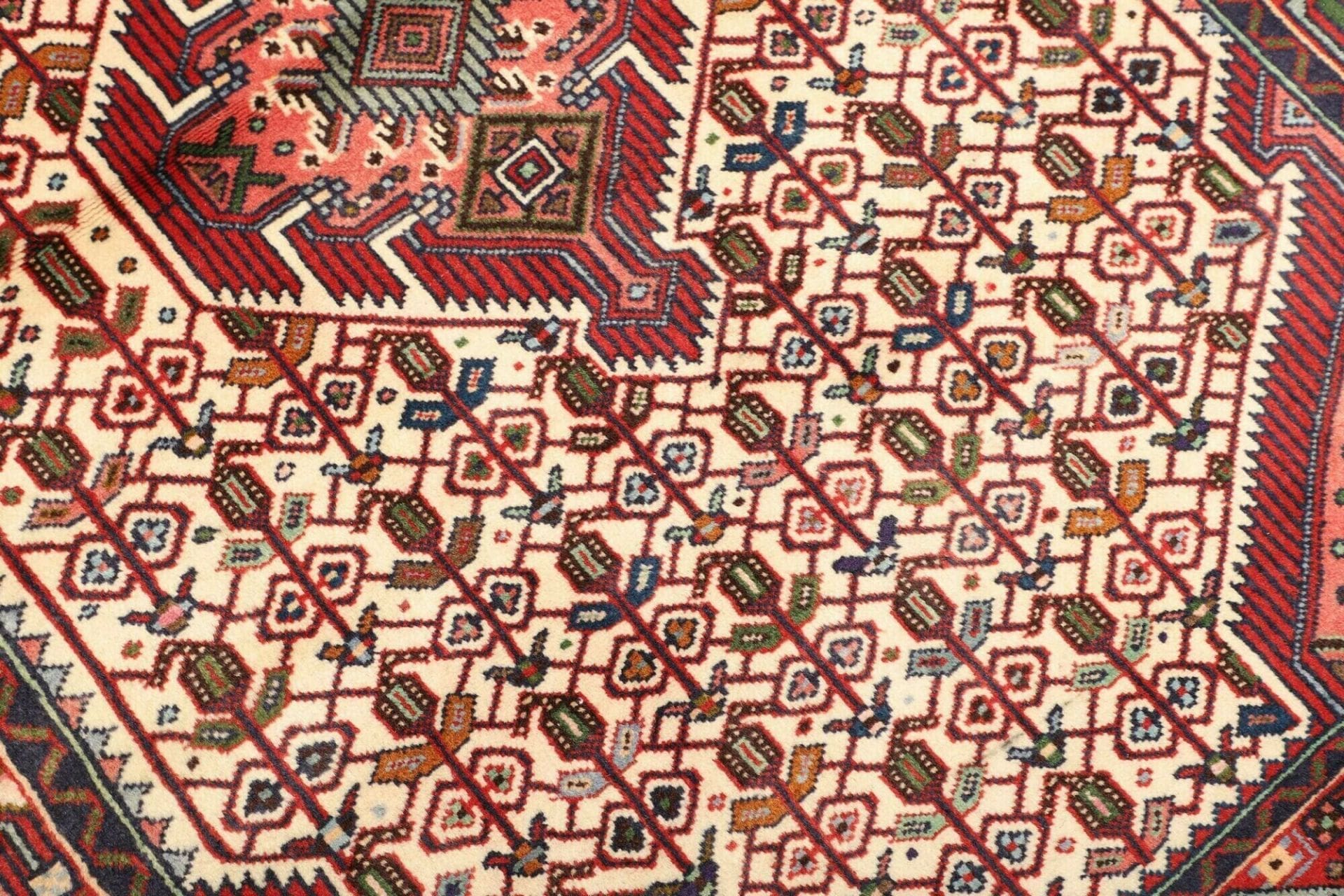 Hamadan Herati Perserteppich 106 × 152 cm aus Wolle, handgeknüpft