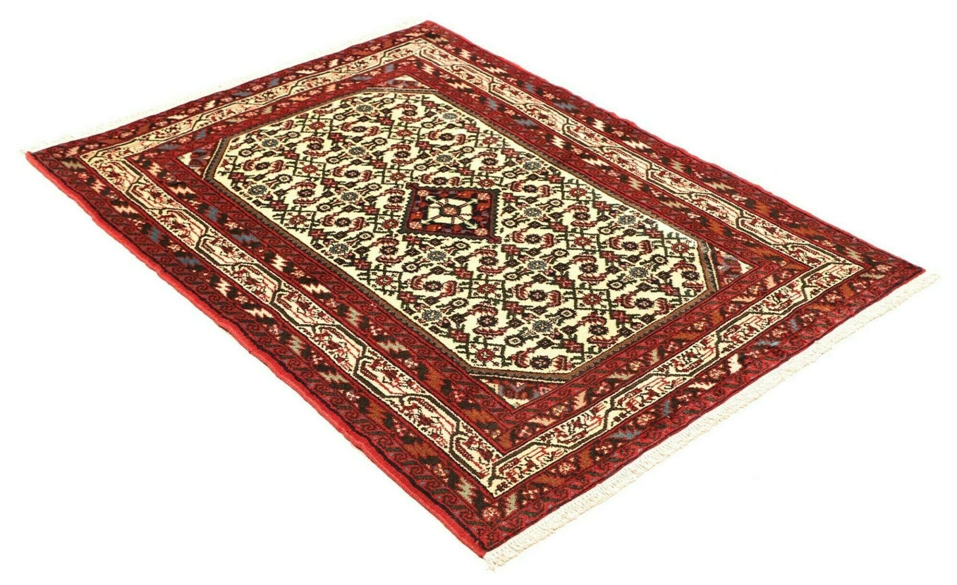 Handgeknüpfter Hamadan Herati Perserteppich 103 × 145 cm