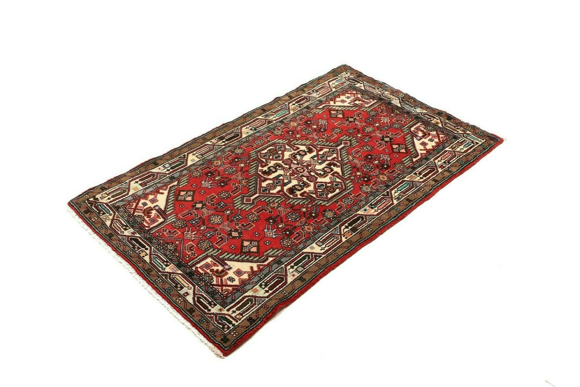 Handgeknüpfter Hamadan Perserteppich, 85 × 137 cm, Wolle