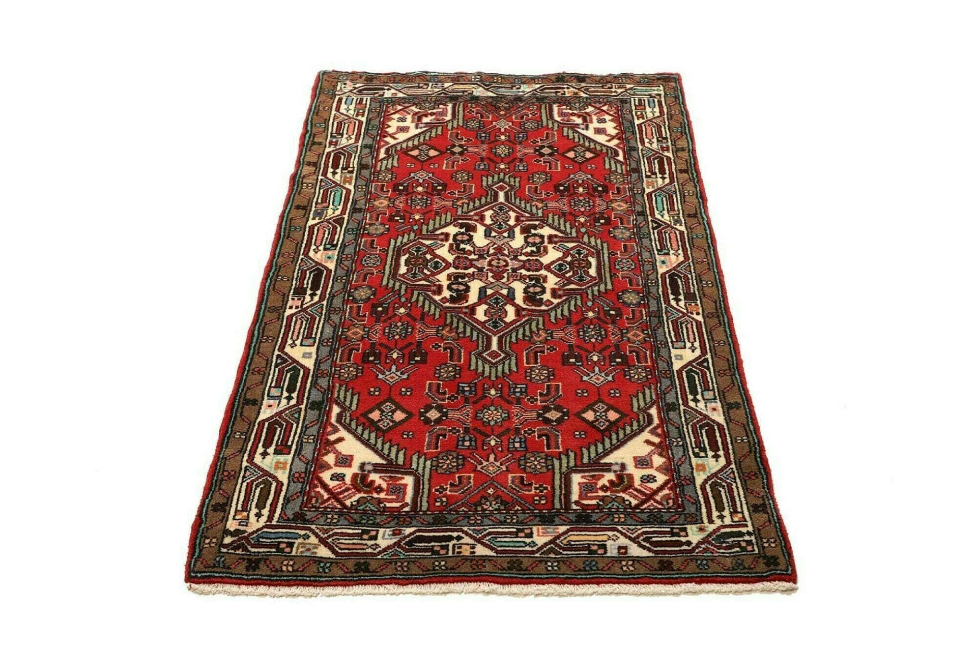 Handgeknüpfter Hamadan Perserteppich, 85 × 137 cm, Wolle