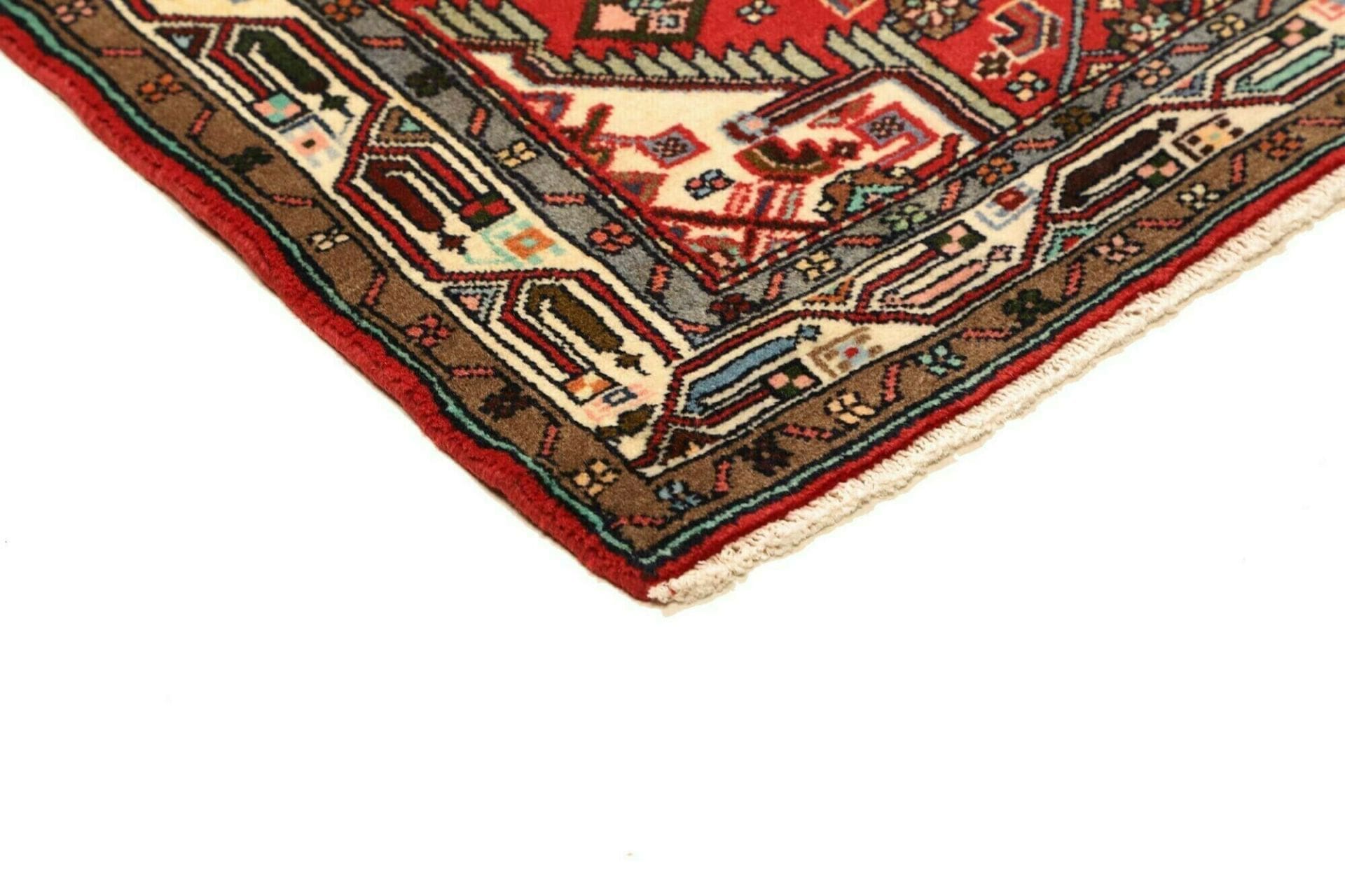 Handgeknüpfter Hamadan Perserteppich, 85 × 137 cm, Wolle
