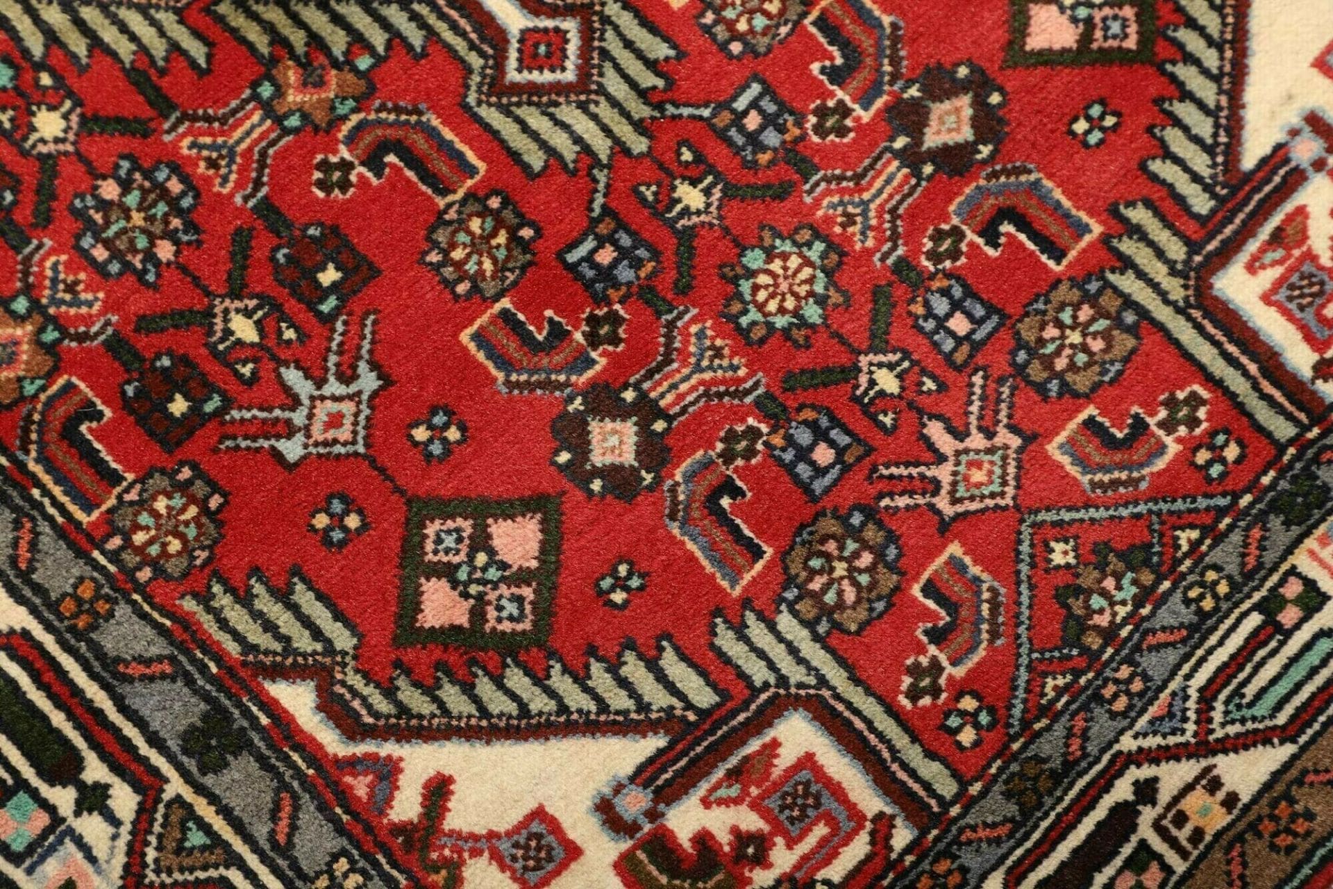 Handgeknüpfter Hamadan Perserteppich, 85 × 137 cm, Wolle