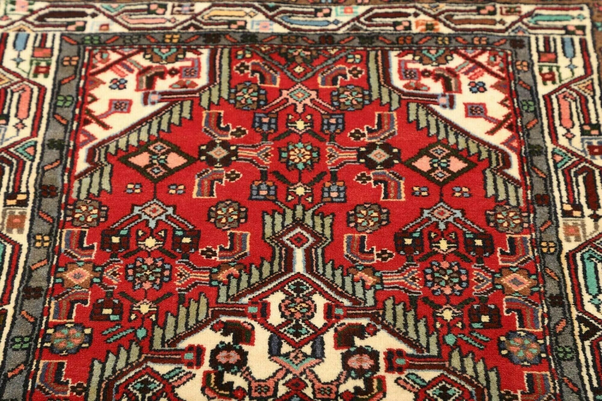 Handgeknüpfter Hamadan Perserteppich, 85 × 137 cm, Wolle