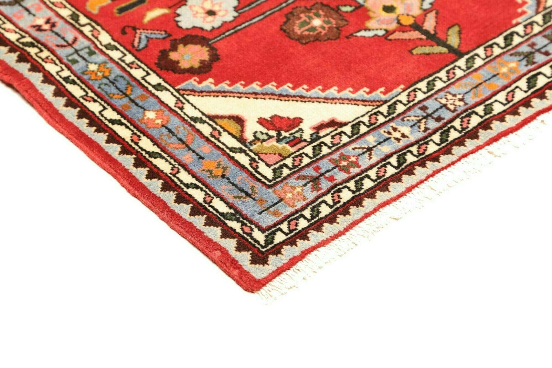 Handgeknüpfter Hamadan Herati Perserteppich 93 × 138 cm