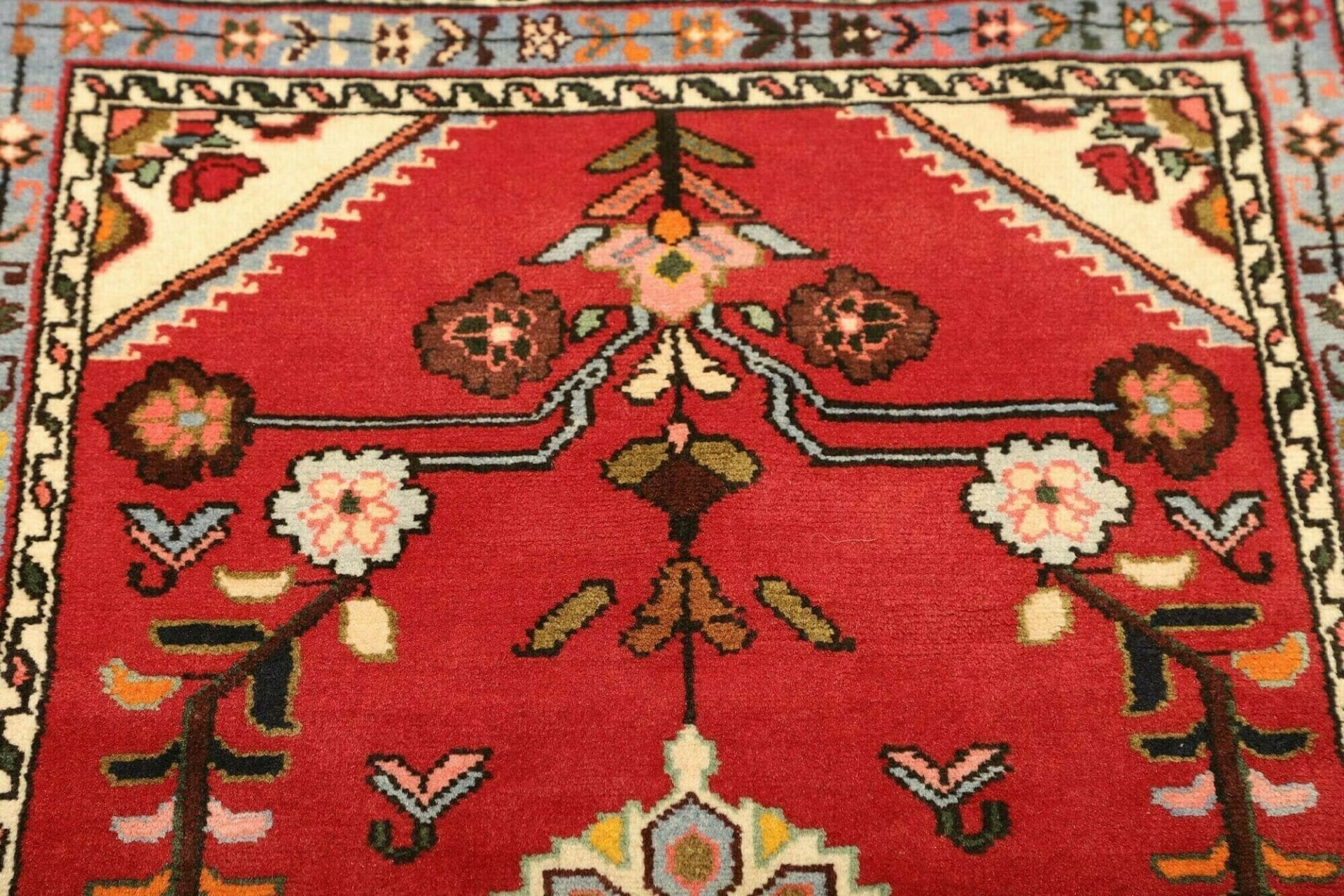 Handgeknüpfter Hamadan Herati Perserteppich 93 × 138 cm