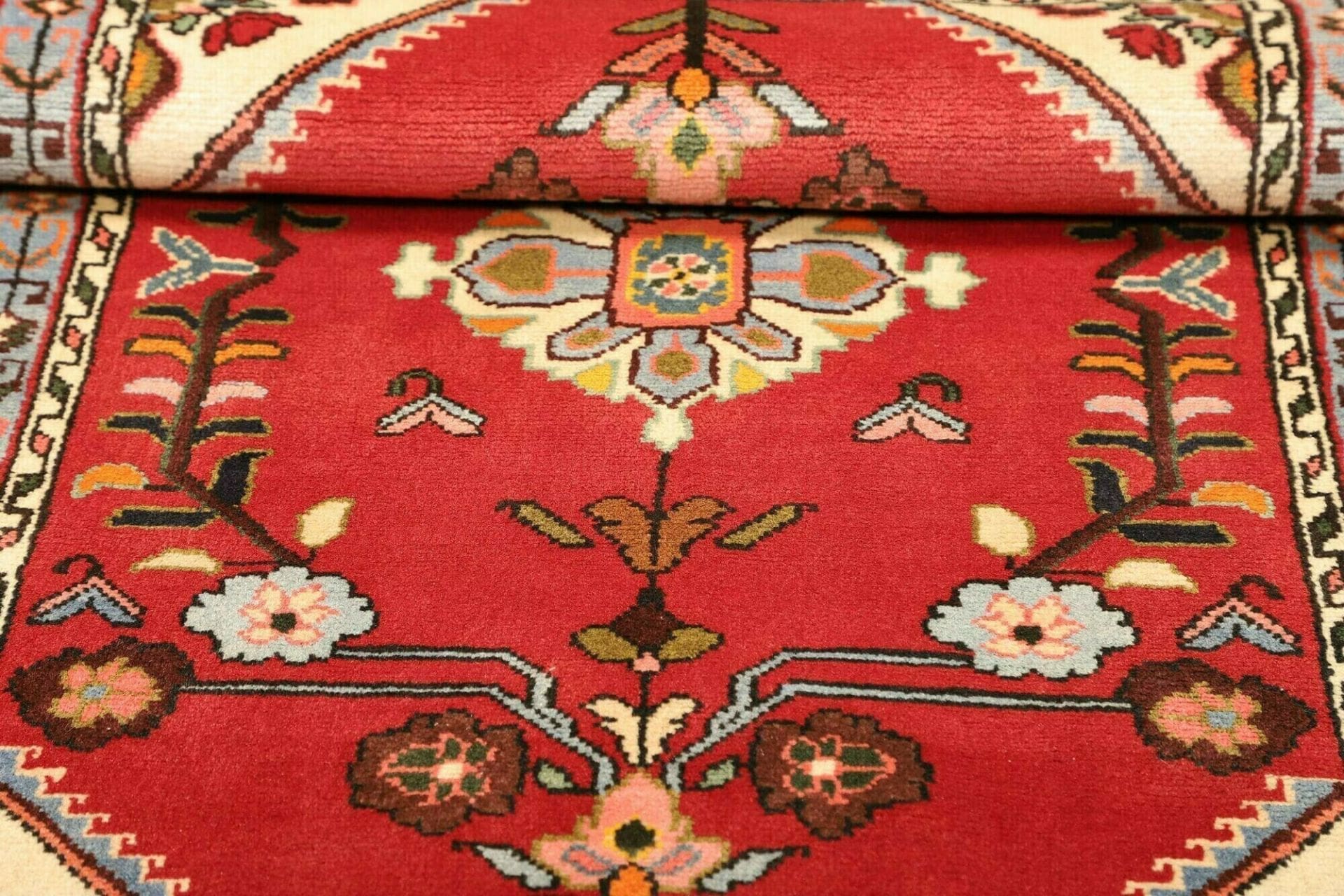 Handgeknüpfter Hamadan Herati Perserteppich 93 × 138 cm