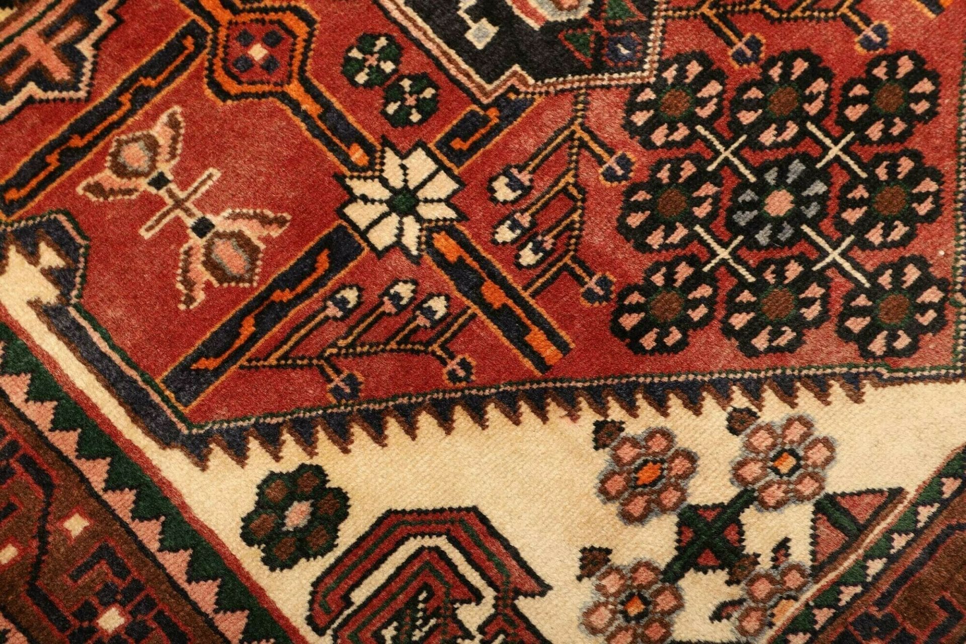 Handgeknüpfter Hamadan Herati Perserteppich, 107 × 150 cm, Wolle