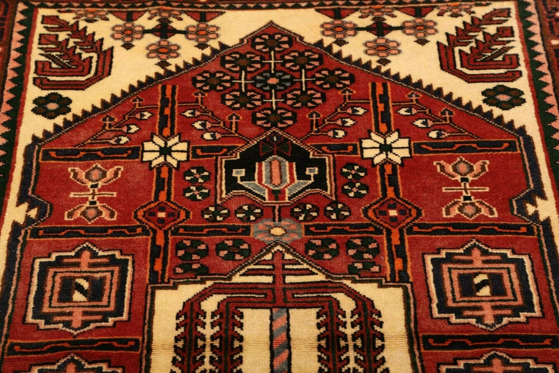 Handgeknüpfter Hamadan Herati Perserteppich, 107 × 150 cm, Wolle
