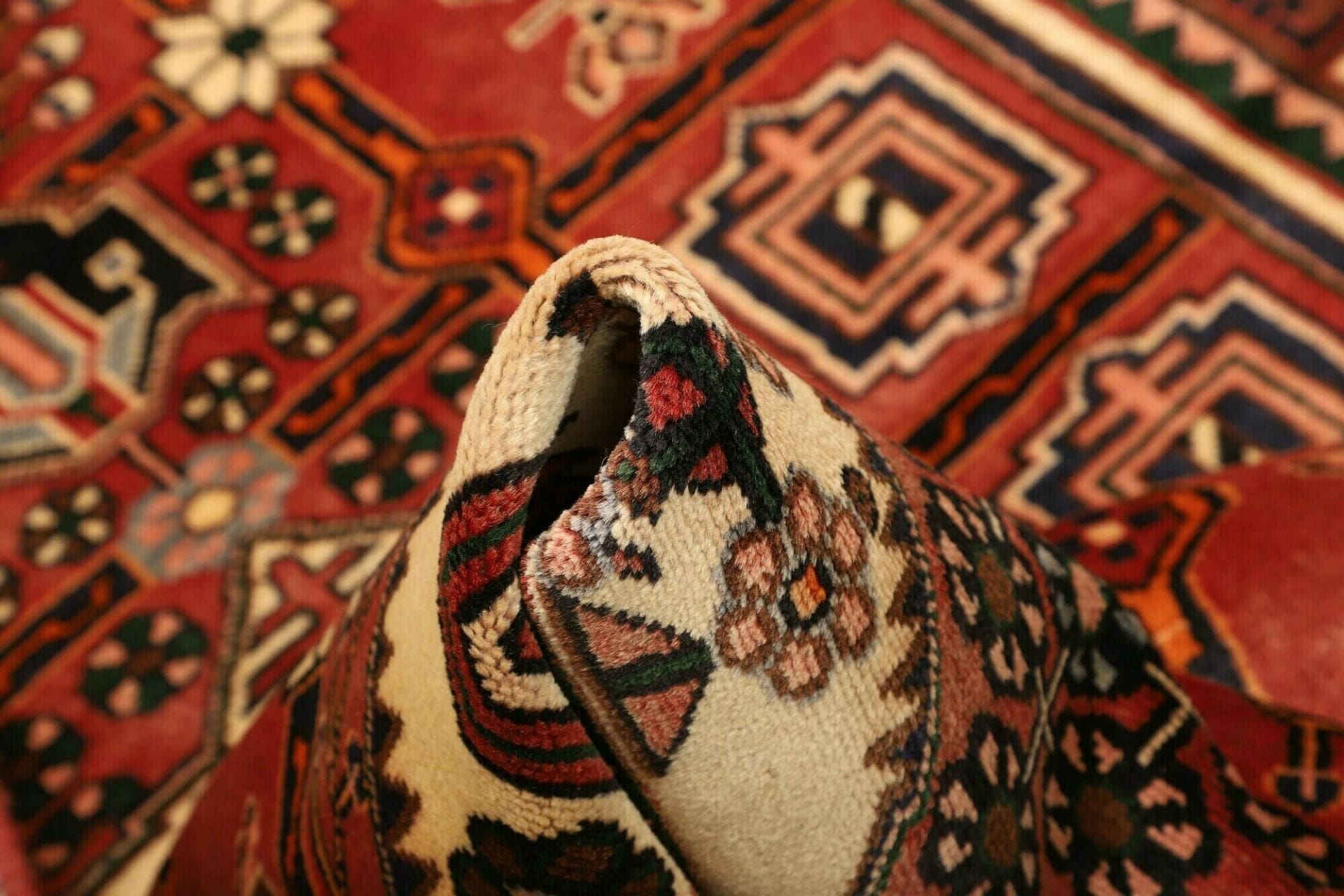 Handgeknüpfter Hamadan Herati Perserteppich, 107 × 150 cm, Wolle