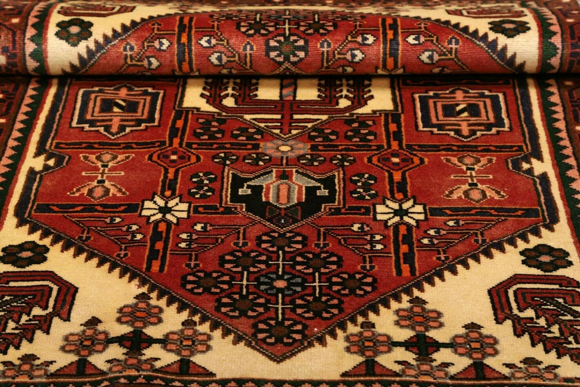 Handgeknüpfter Hamadan Herati Perserteppich, 107 × 150 cm, Wolle