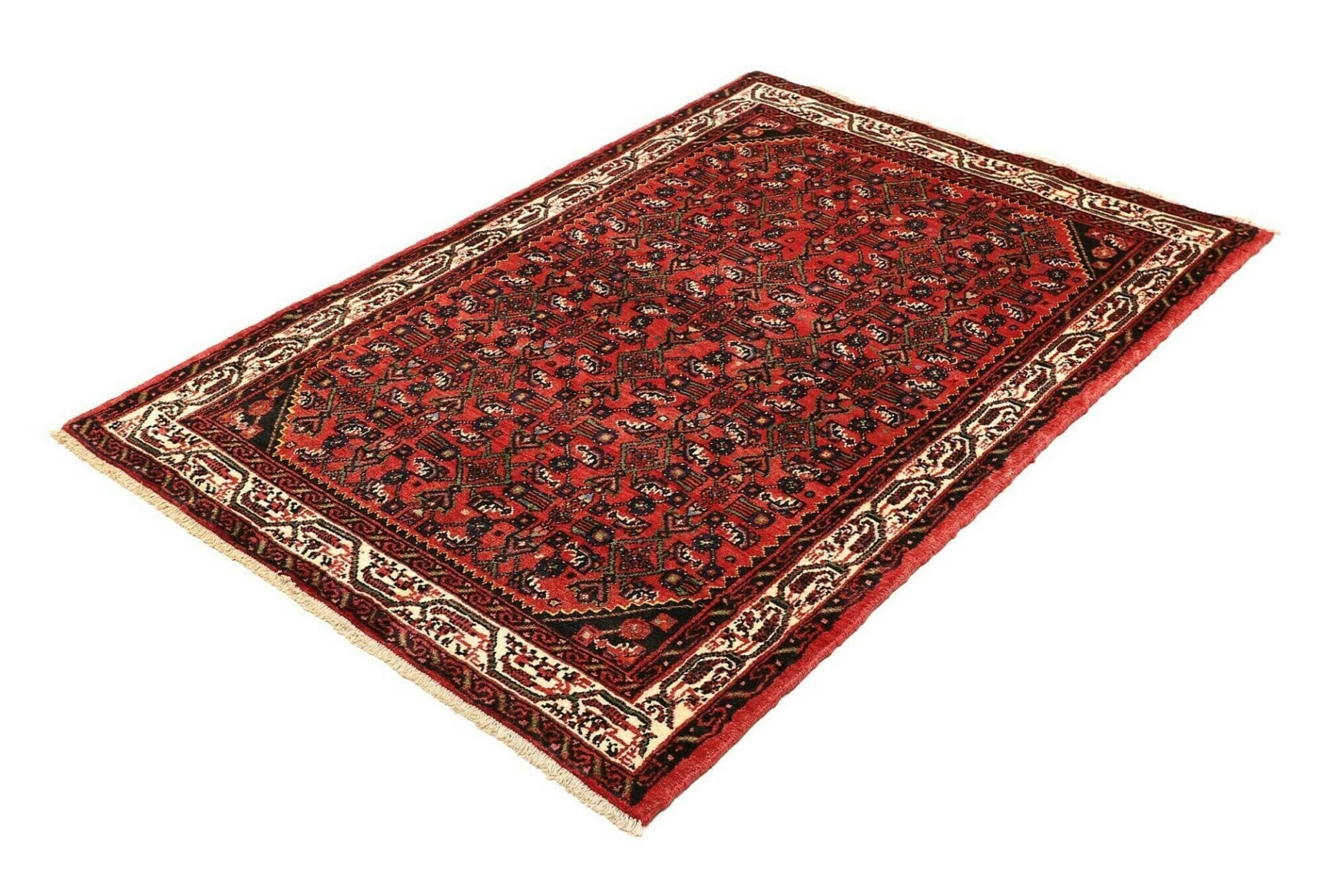 Handgeknüpfter Hamadan Perserteppich 113 × 155 cm