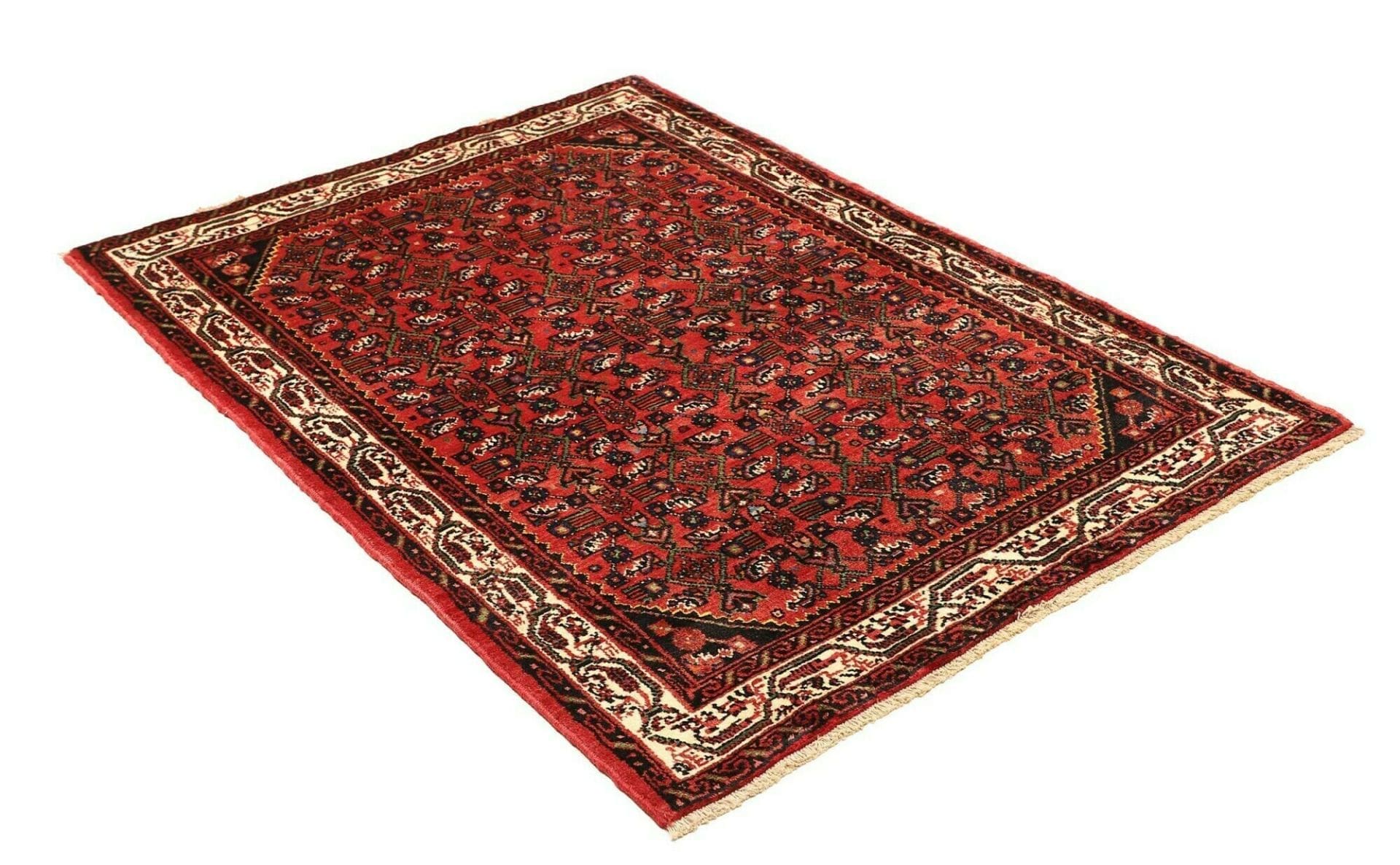 Handgeknüpfter Hamadan Perserteppich 113 × 155 cm