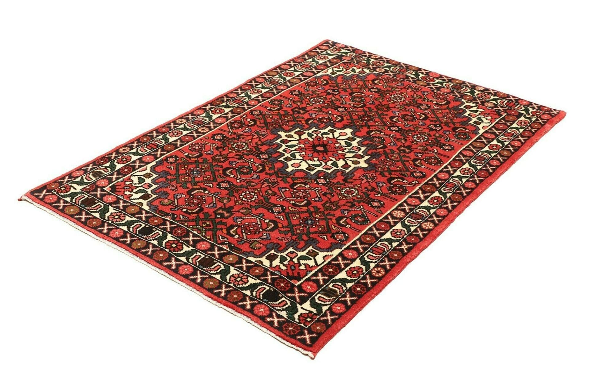 Hamadan Herati Perserteppich 107 × 152 cm aus Wolle, handgeknüpft