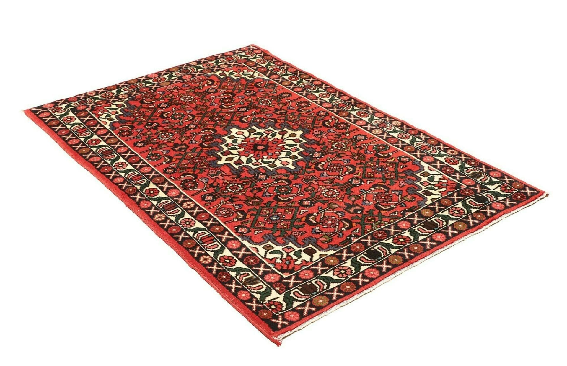 Hamadan Herati Perserteppich 107 × 152 cm aus Wolle, handgeknüpft