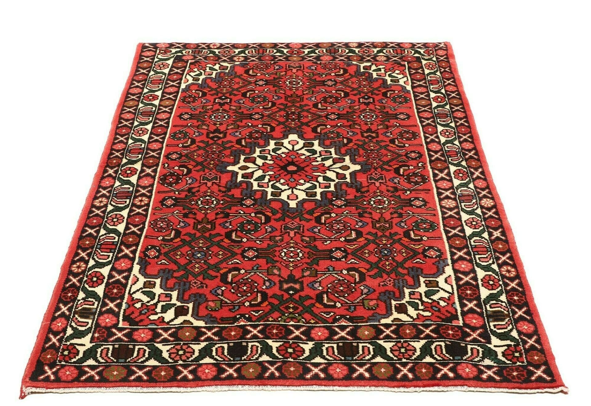 Hamadan Herati Perserteppich 107 × 152 cm aus Wolle, handgeknüpft