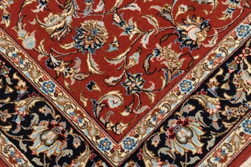 Isfahan Perserteppich 106 × 155 cm aus Wolle & Seide, handgeknüpft