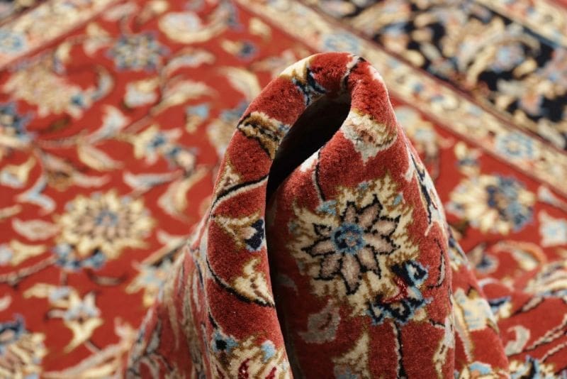 Isfahan Perserteppich 106 × 155 cm aus Wolle & Seide, handgeknüpft