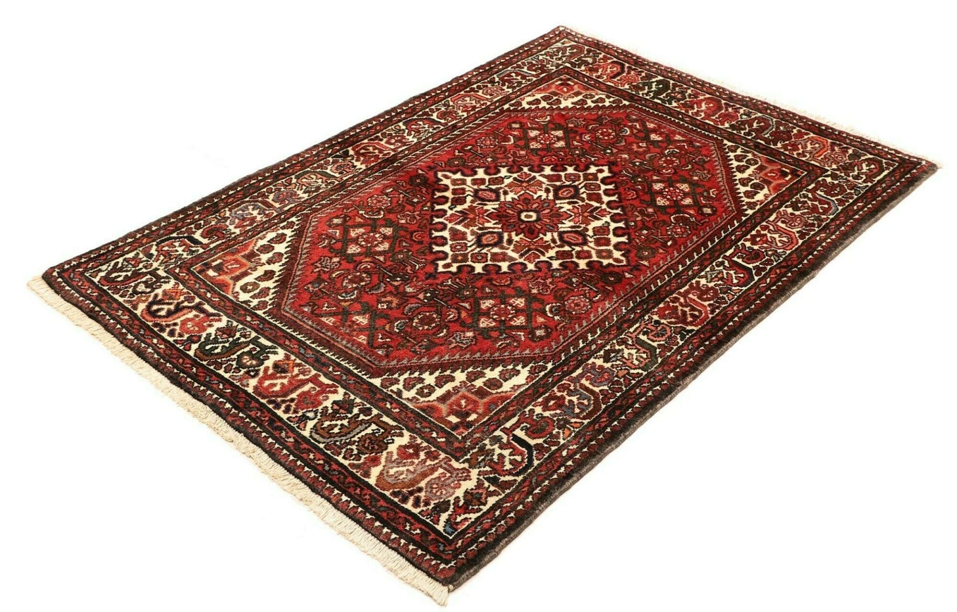 Hamadan Perserteppich 109 × 154 cm aus Wolle, handgeknüpft