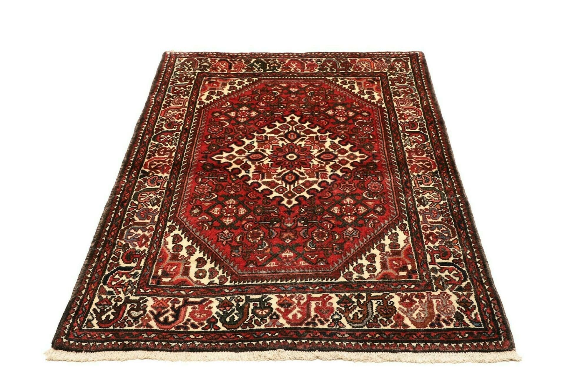 Hamadan Perserteppich 109 × 154 cm aus Wolle, handgeknüpft