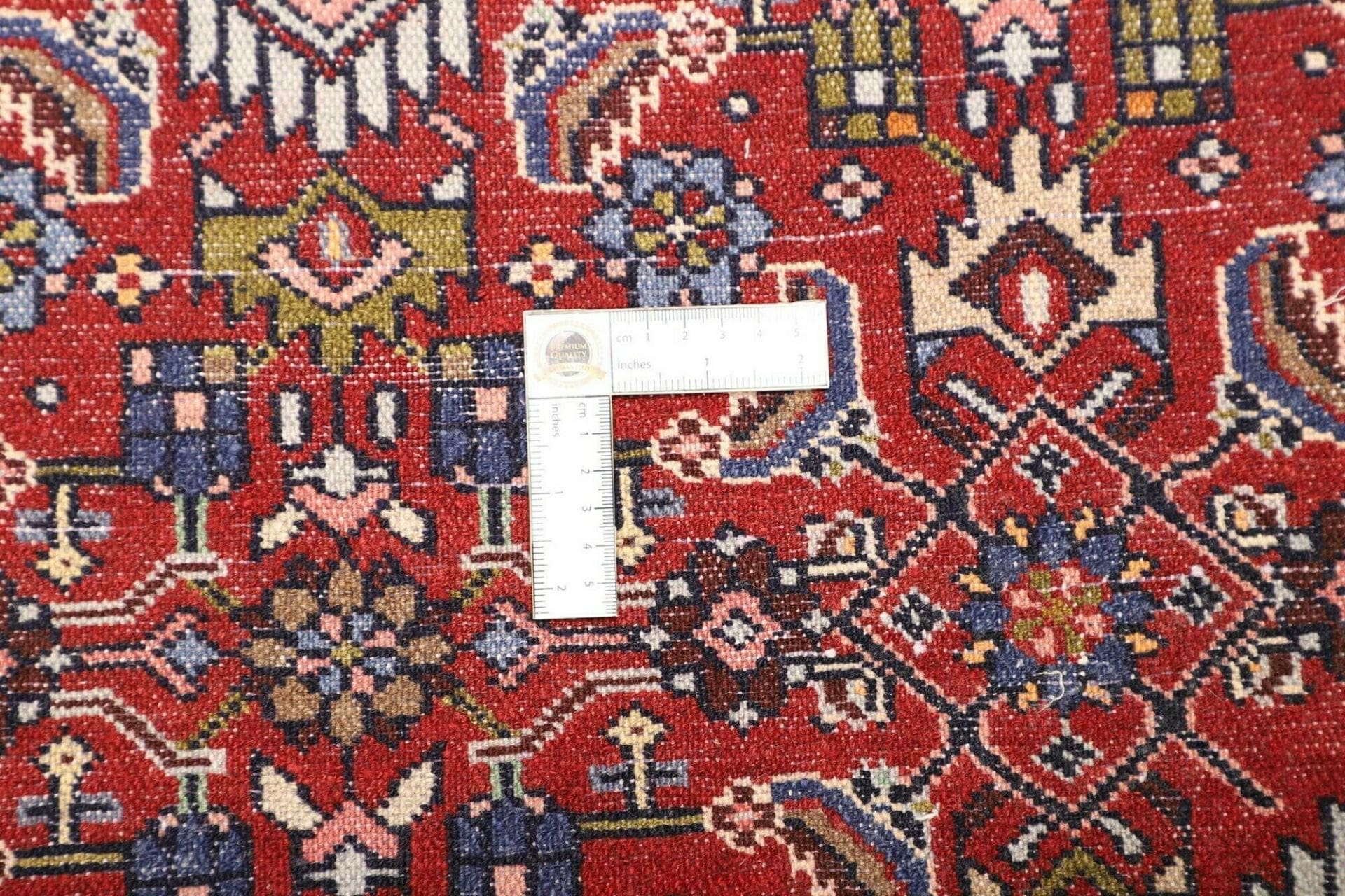 hamadan-teppich-104-x-144-cm-schurwolle-geometrisches-muster-handgeknupft-9 Handgeknüpfter Hamadan Perserteppich, 104 × 144 cm, Wolle