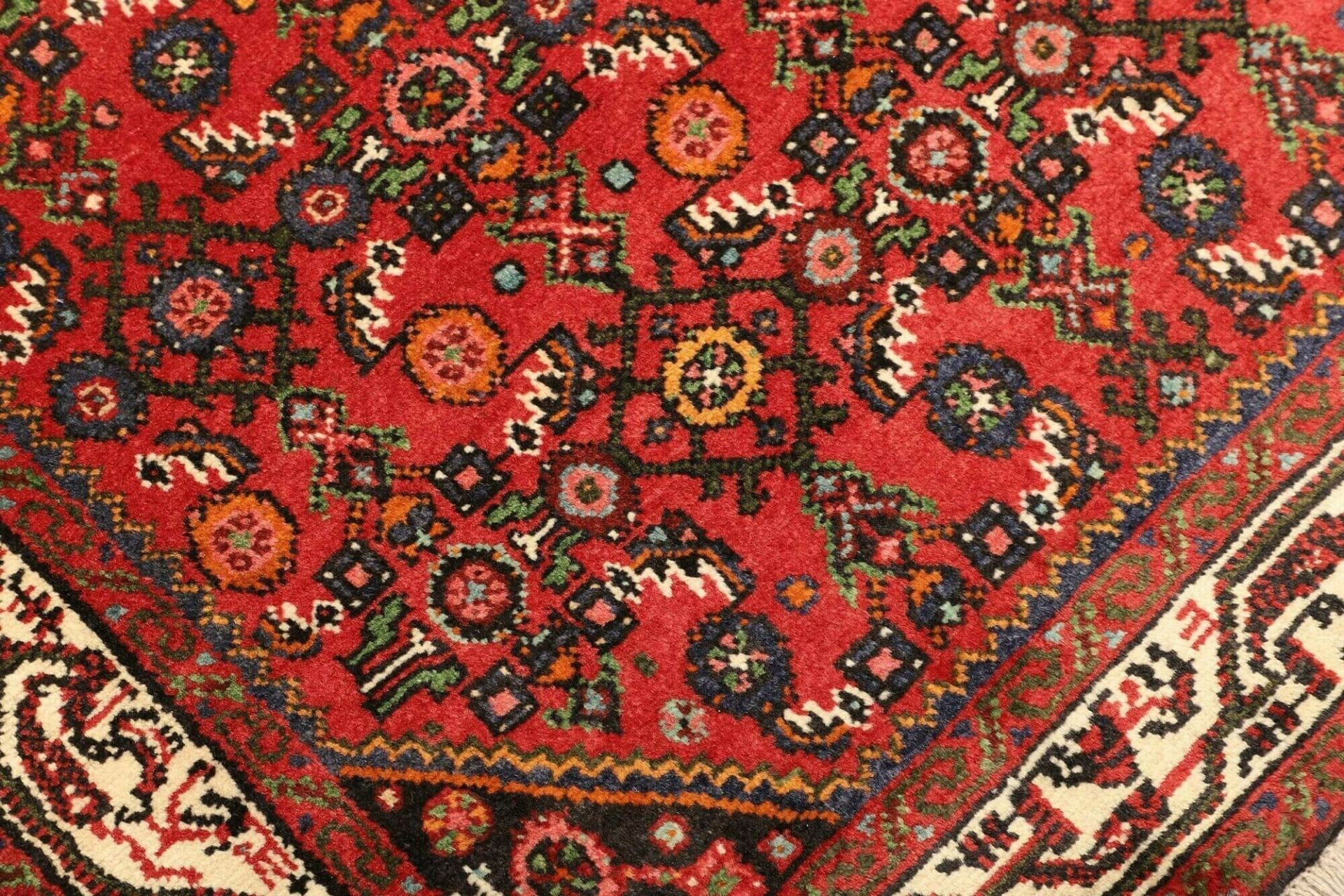 Handgeknüpfter Hamadan Herati Perserteppich, 108 × 154 cm, Wolle