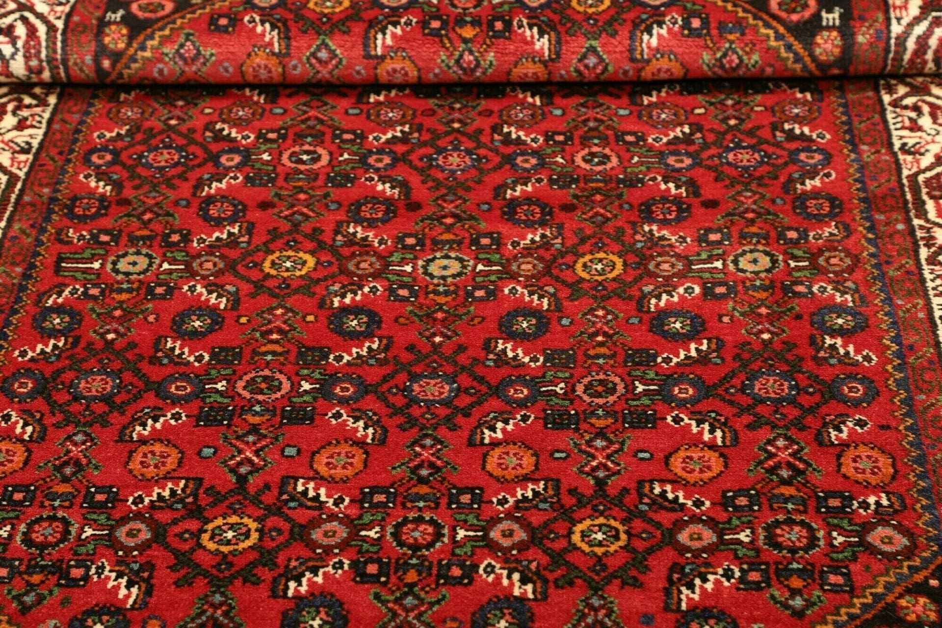 Handgeknüpfter Hamadan Herati Perserteppich, 108 × 154 cm, Wolle