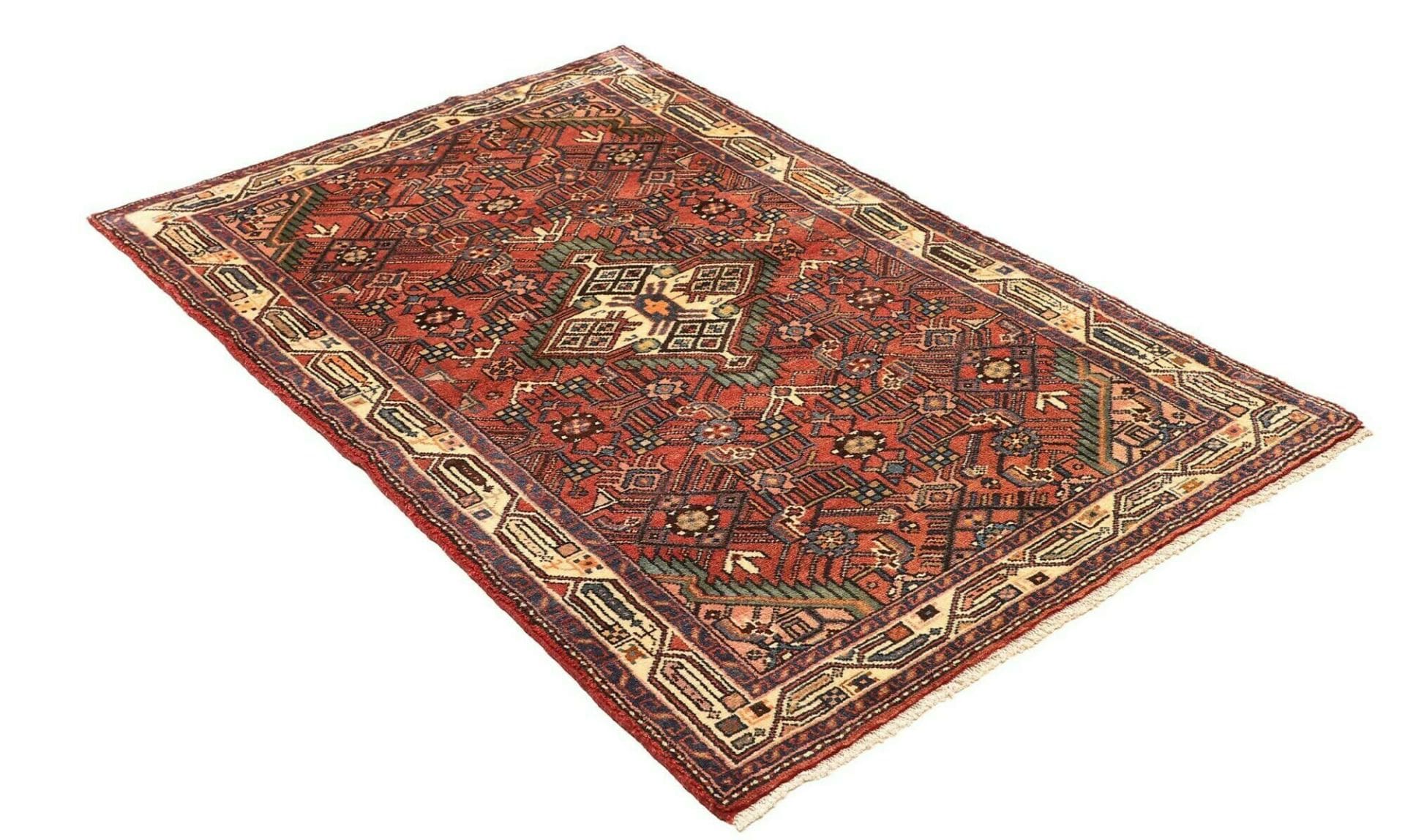 Handgeknüpfter Hamadan Perserteppich, 103 × 157 cm, Wolle