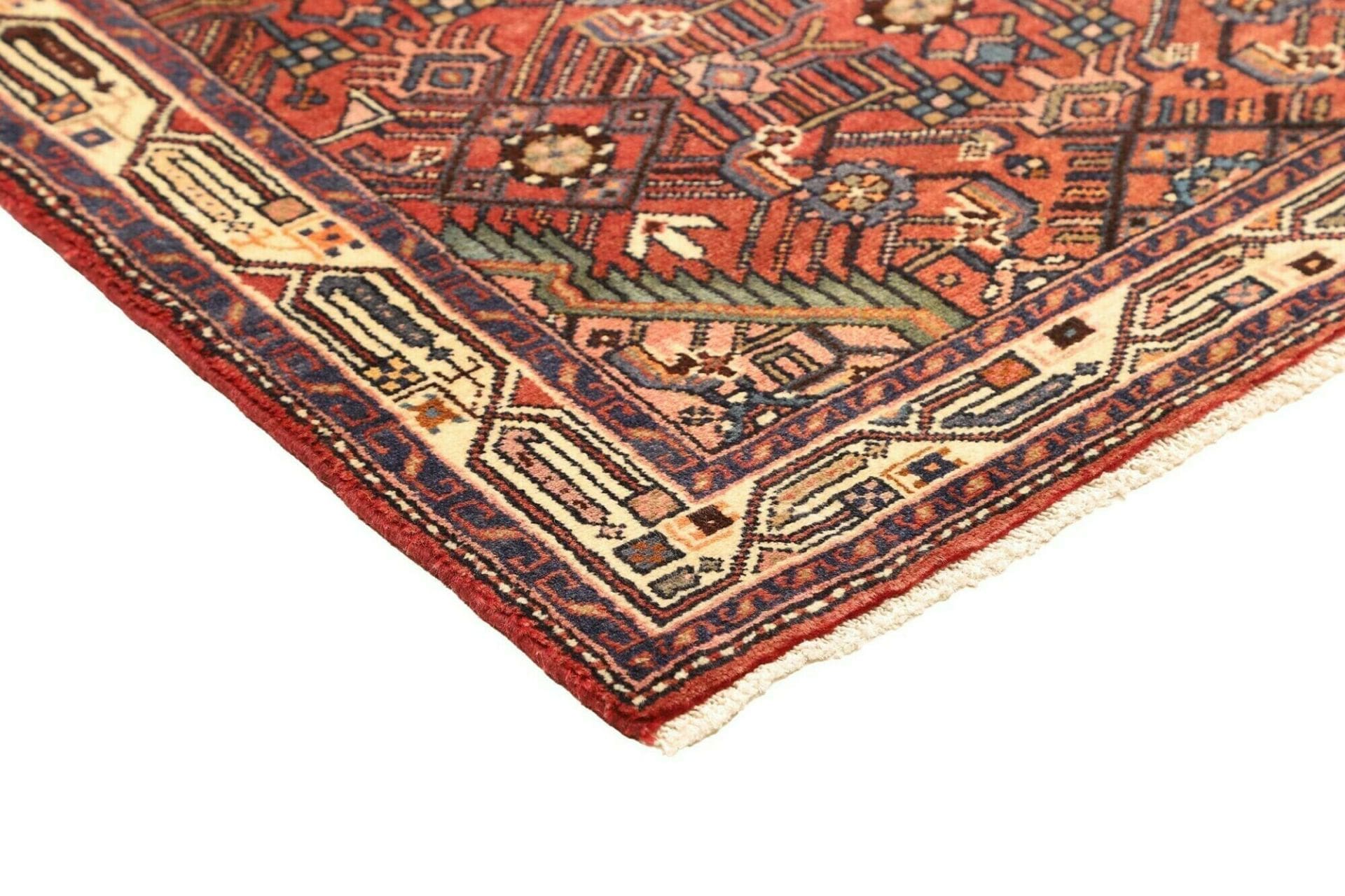 Handgeknüpfter Hamadan Perserteppich, 103 × 157 cm, Wolle