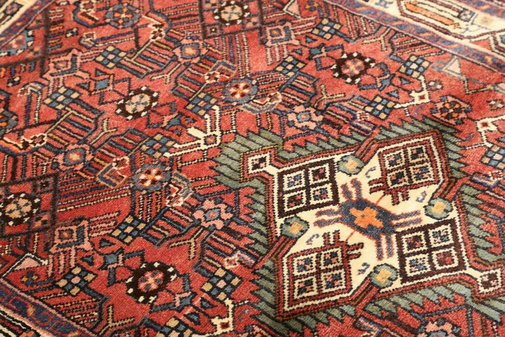 Handgeknüpfter Hamadan Perserteppich, 103 × 157 cm, Wolle